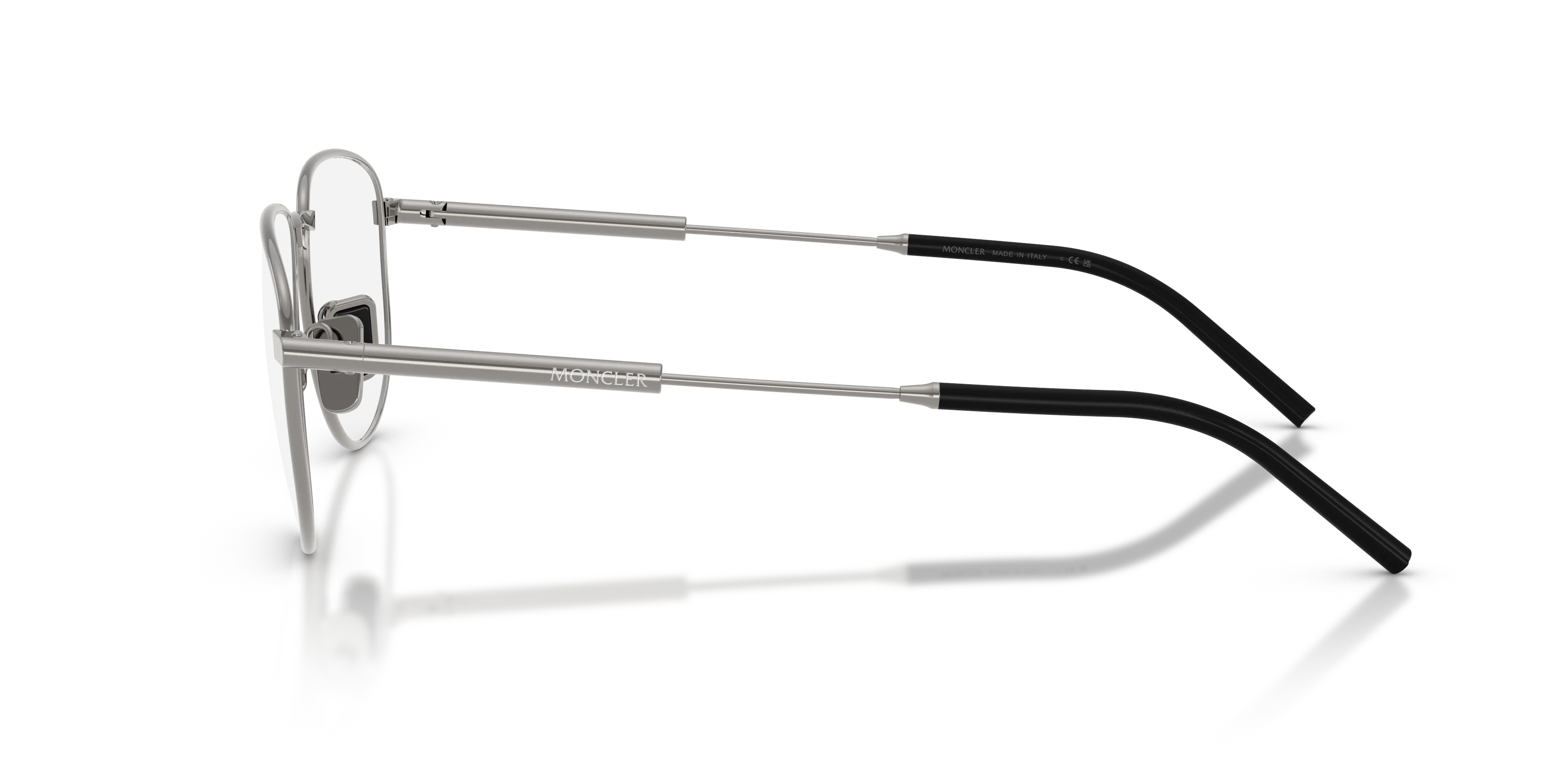 Moncler ME1005 1005 Montature da vista Acciaio Grigio Trasparente Rotonda Normale - immagine 4
