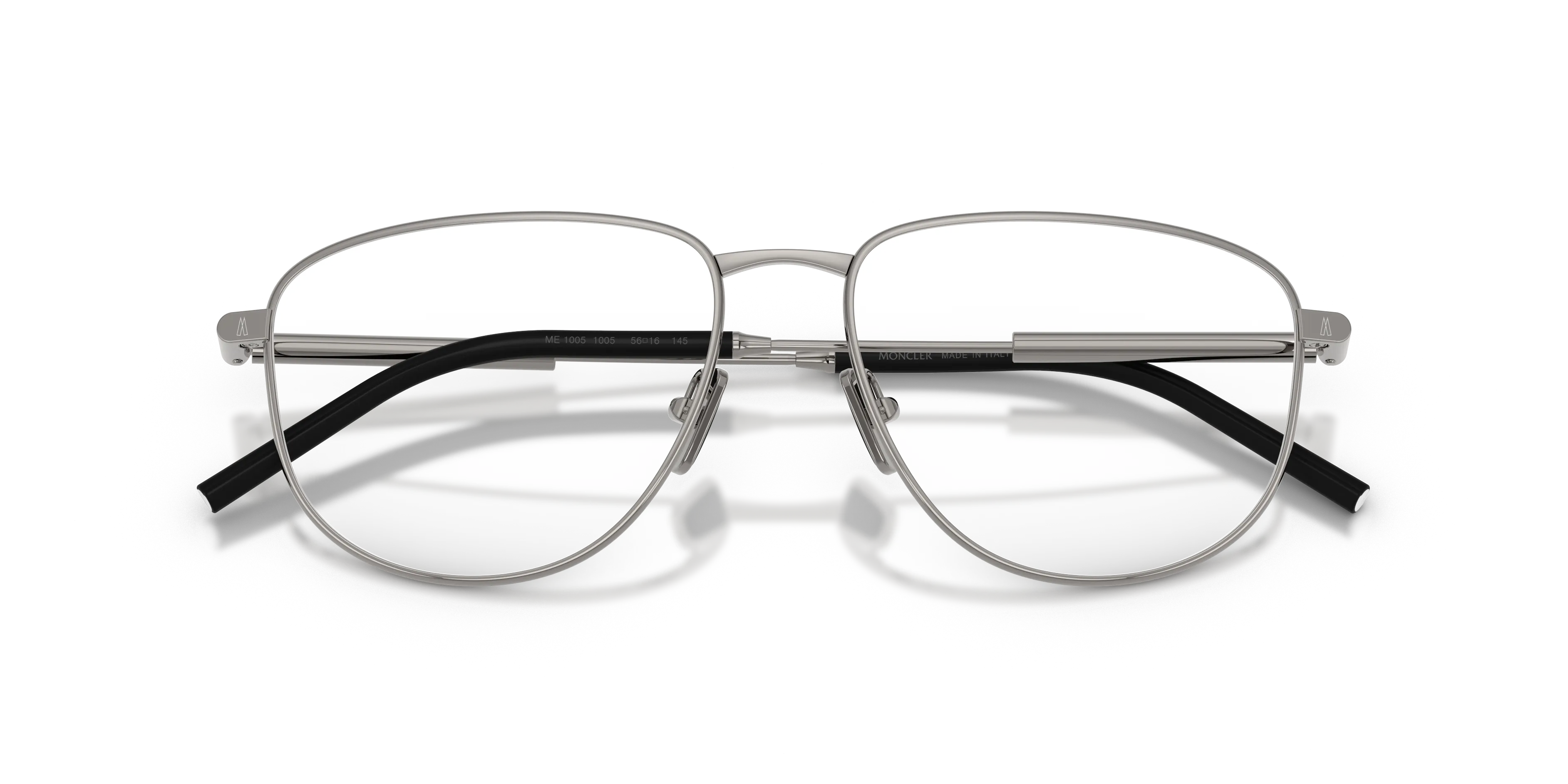 Moncler ME1005 1005 Montature da vista Acciaio Grigio Trasparente Rotonda Normale - immagine 2