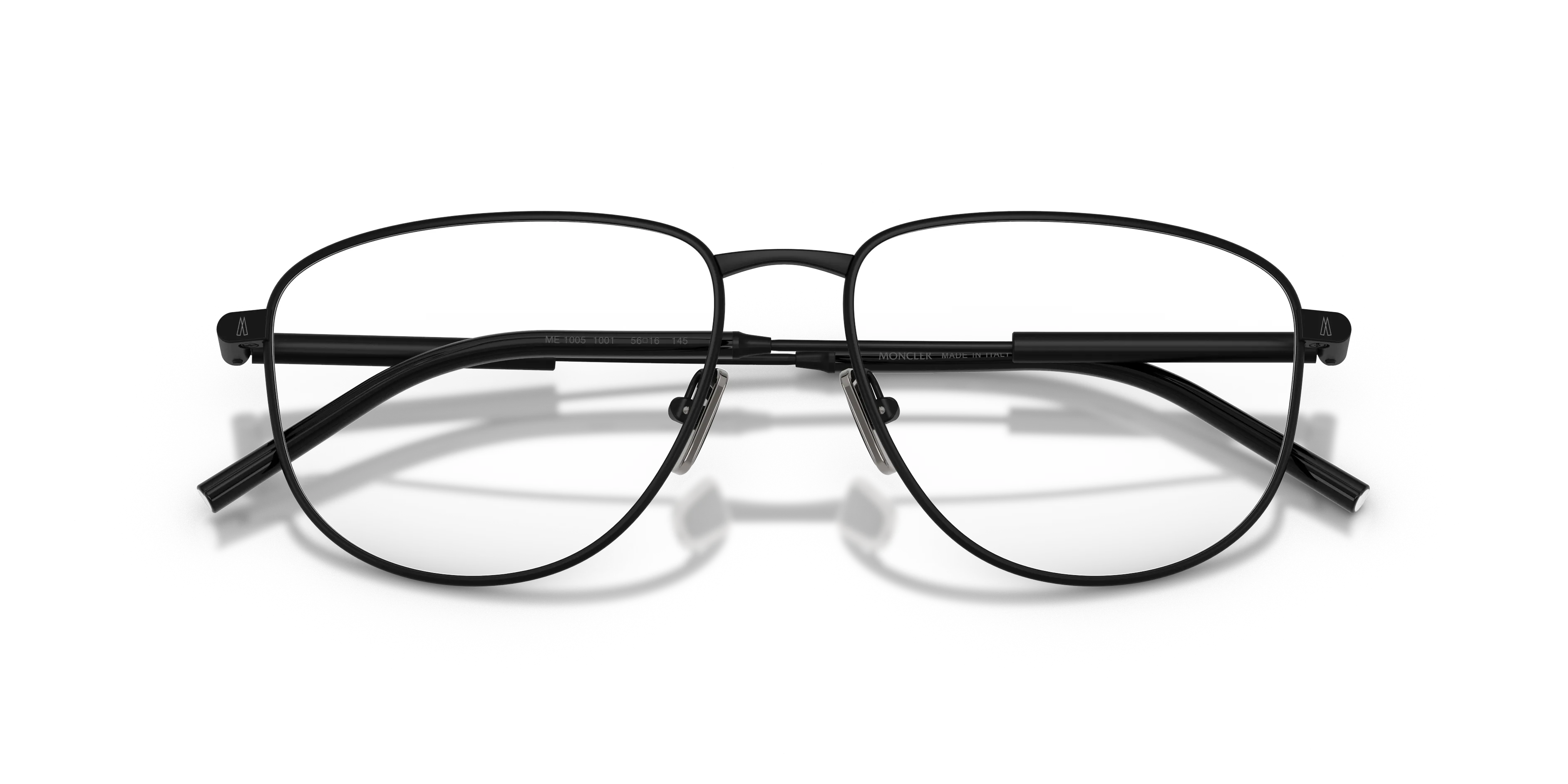 Moncler ME1005 1001 Montature da vista Acciaio Nero Trasparente Rotonda Normale - immagine 2