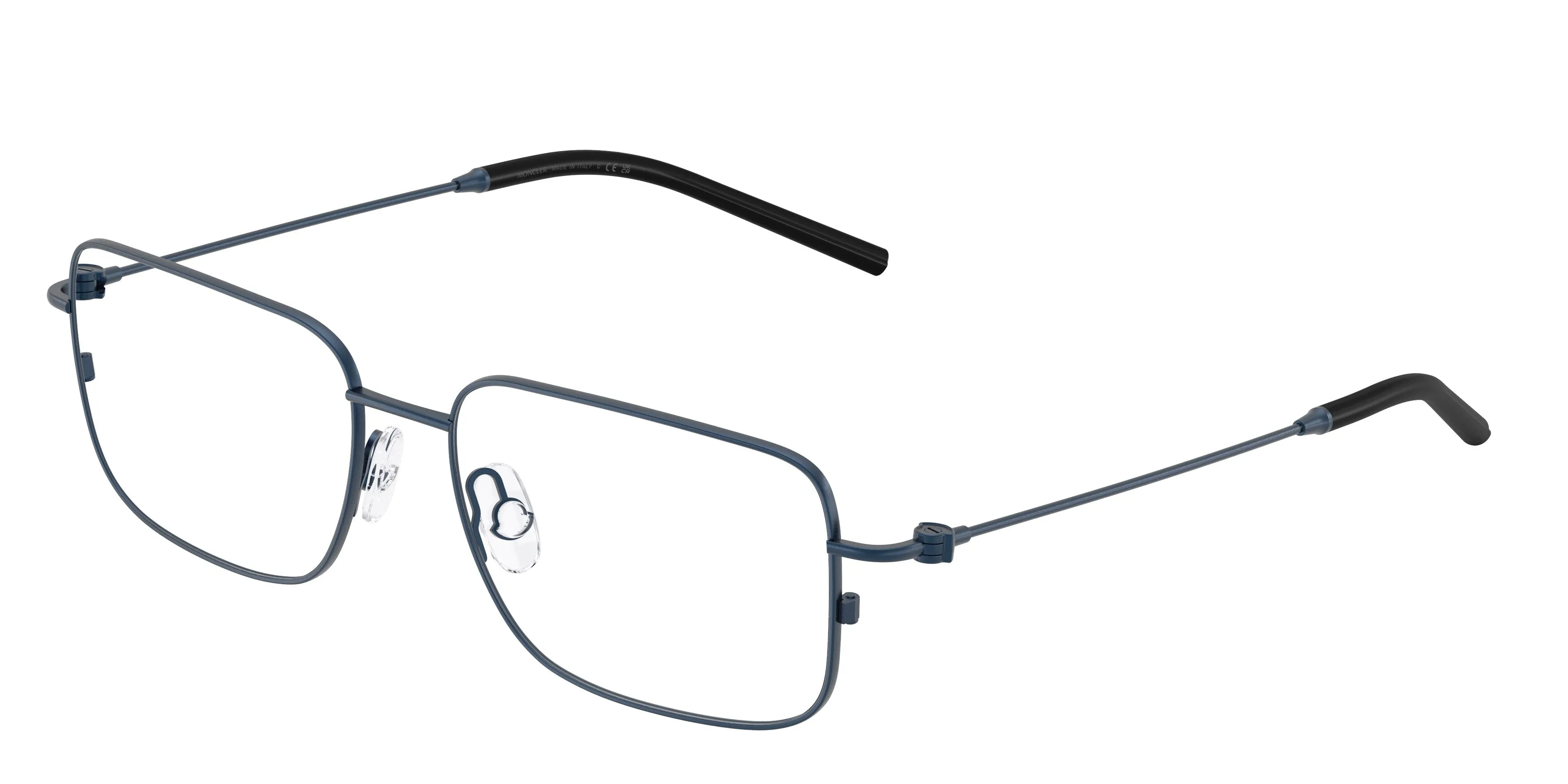 Moncler ME1004 1008 Montature da vista Acciaio Blu Trasparente Geometrica Normale - immagine 1