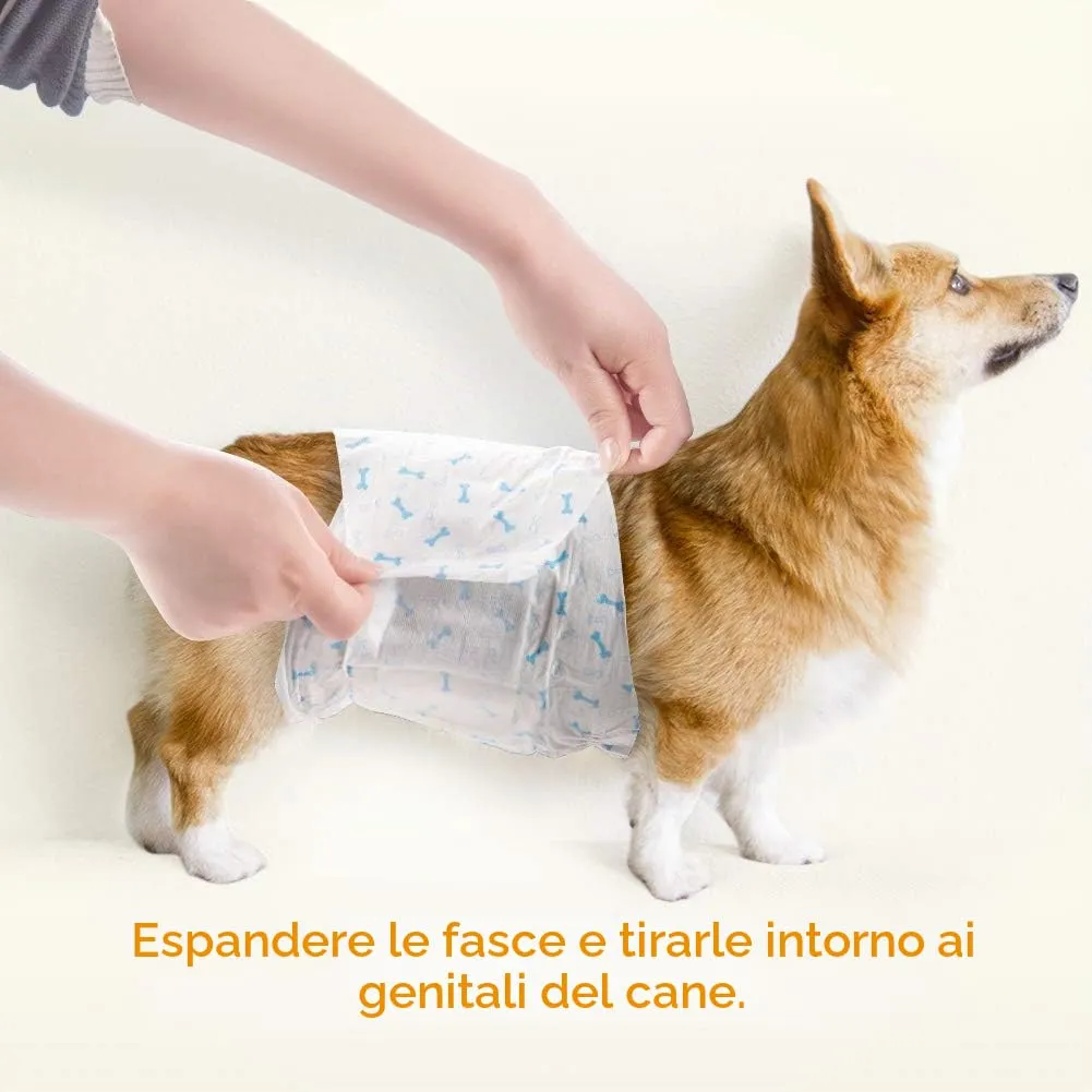DONO Pannolini Cane Maschio Usa e Getta Tappetini Igienici per Cani Assorbenti Morbido e Anti Odore L 8count - immagine 8