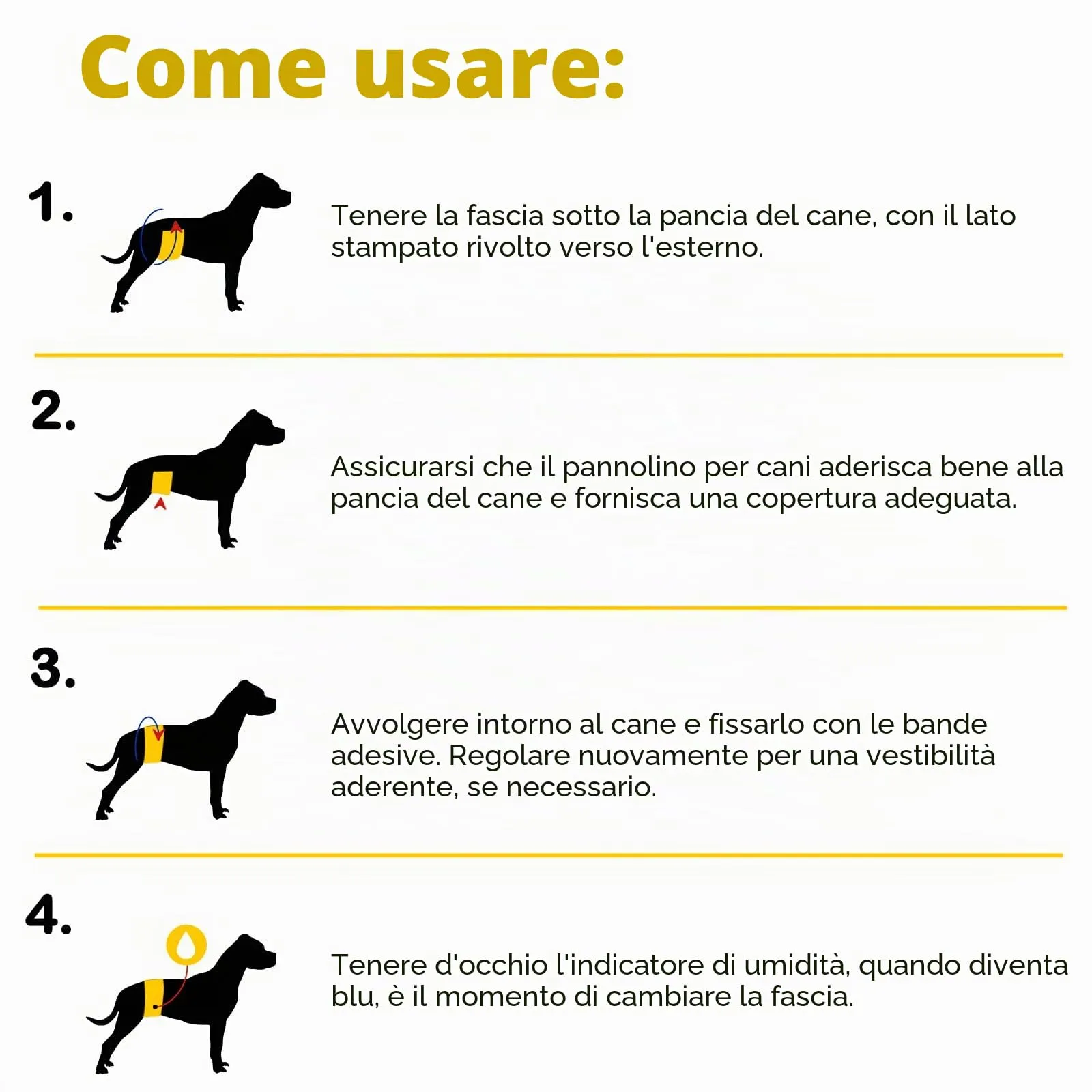 DONO Pannolini Cane Maschio Usa e Getta Tappetini Igienici per Cani Assorbenti Morbido e Anti Odore XS 56 Count - immagine 6