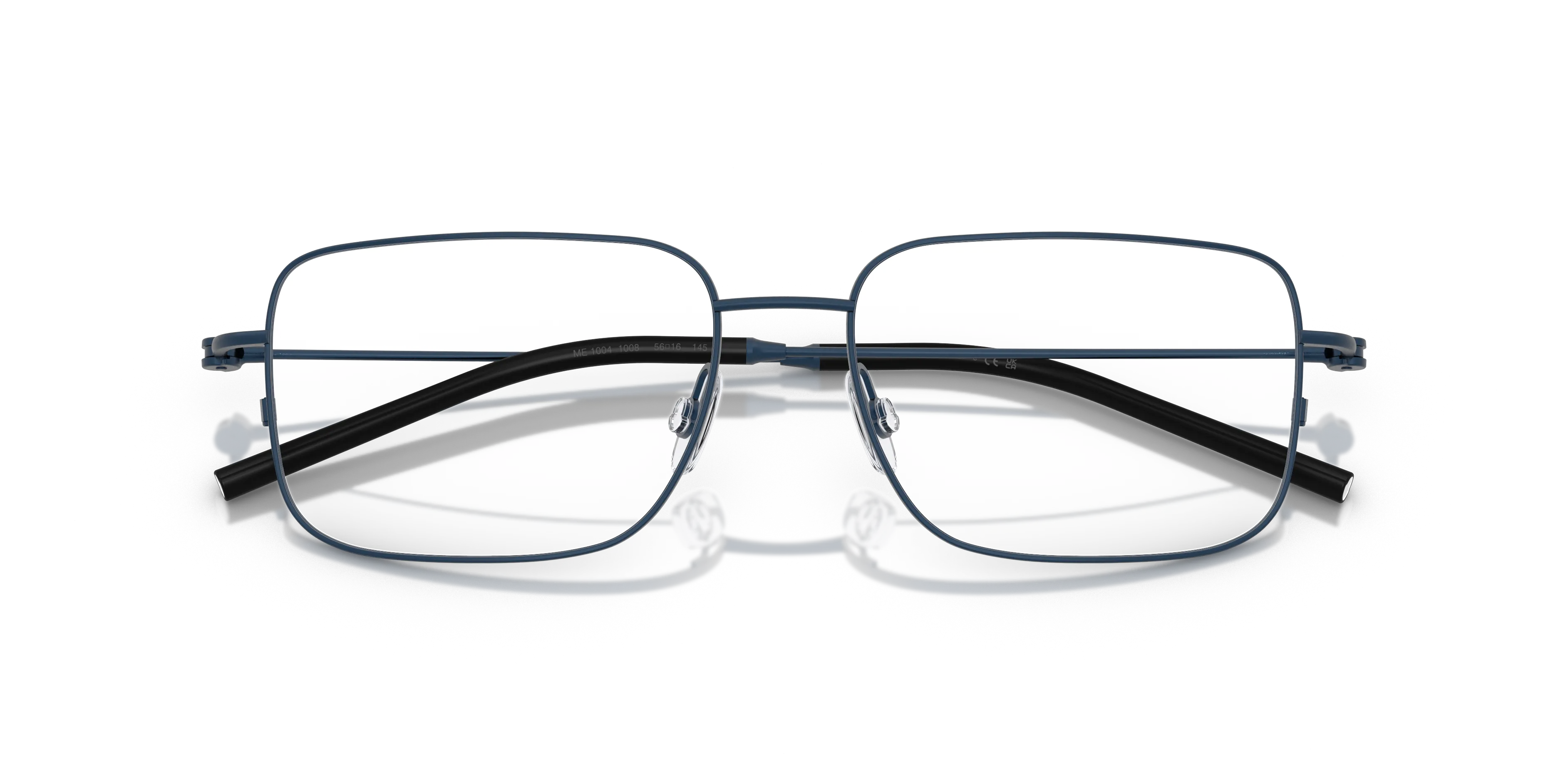Moncler ME1004 1008 Montature da vista Acciaio Blu Trasparente Geometrica Normale - immagine 2