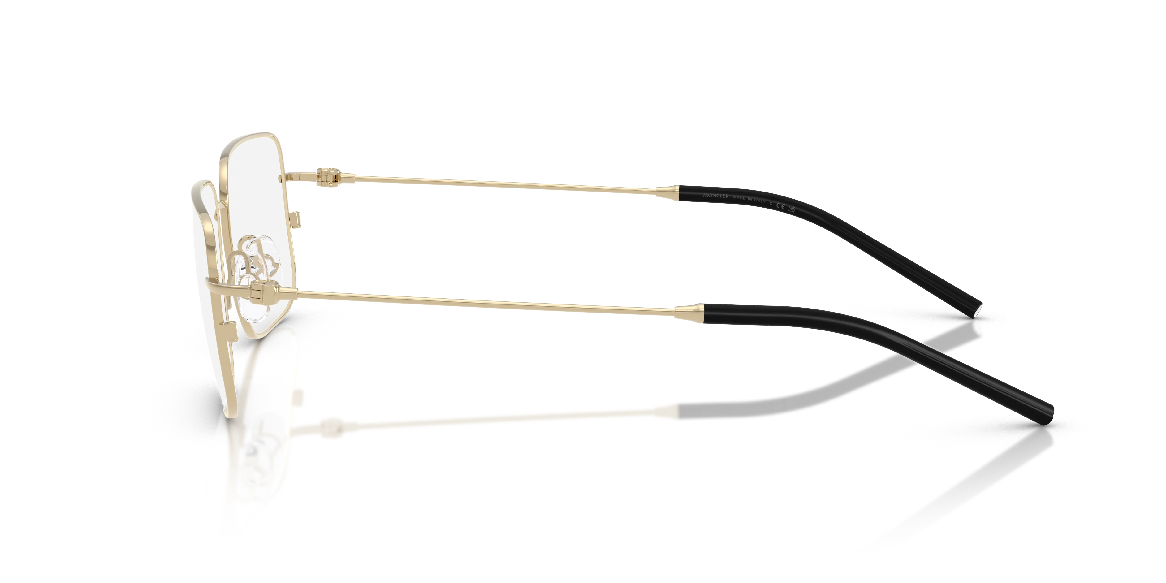 Moncler ME1004 1007 Montature da vista Acciaio Oro Trasparente Geometrica Normale - immagine 4