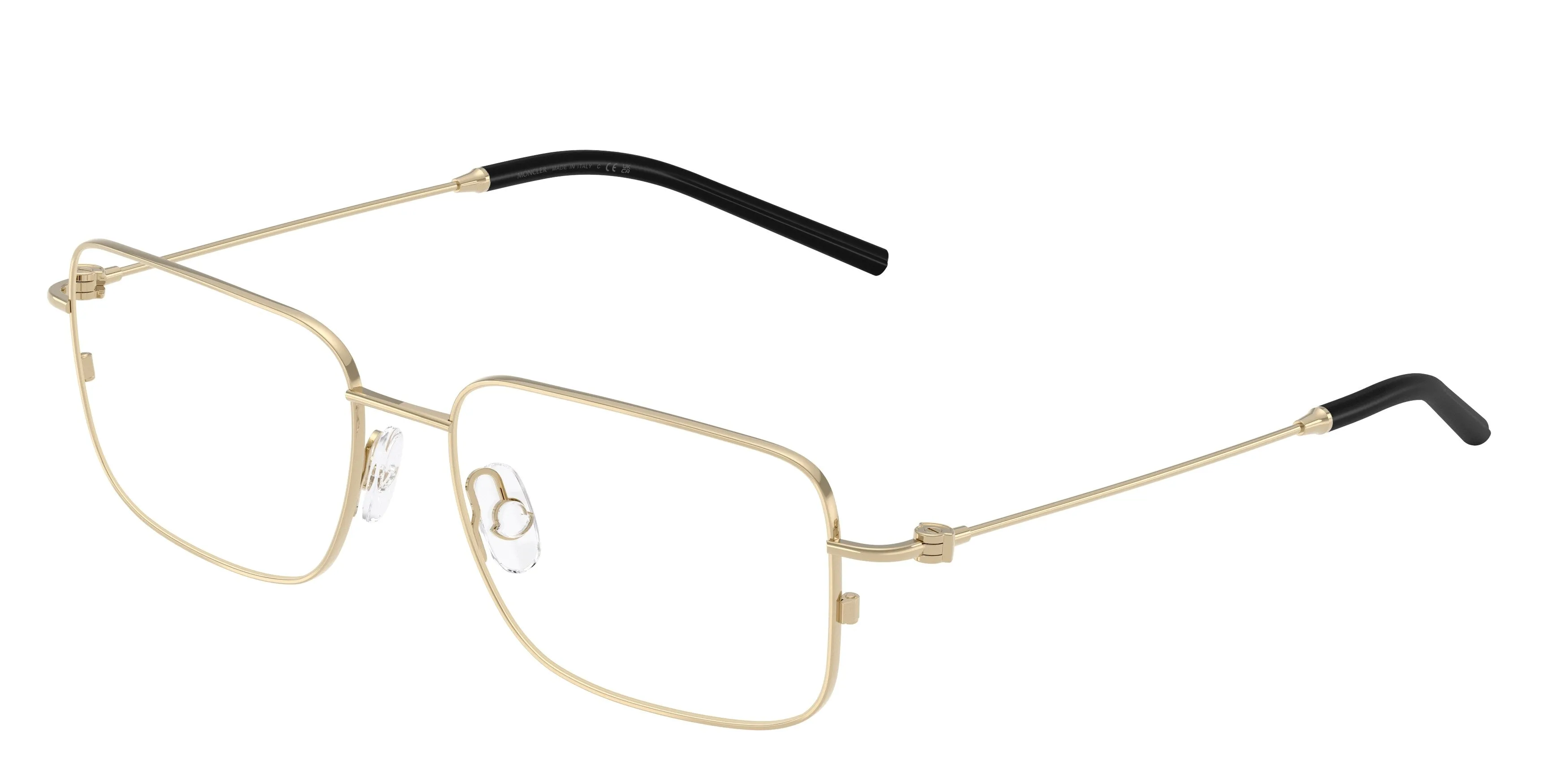 Moncler ME1004 1007 Montature da vista Acciaio Oro Trasparente Geometrica Normale - immagine 1