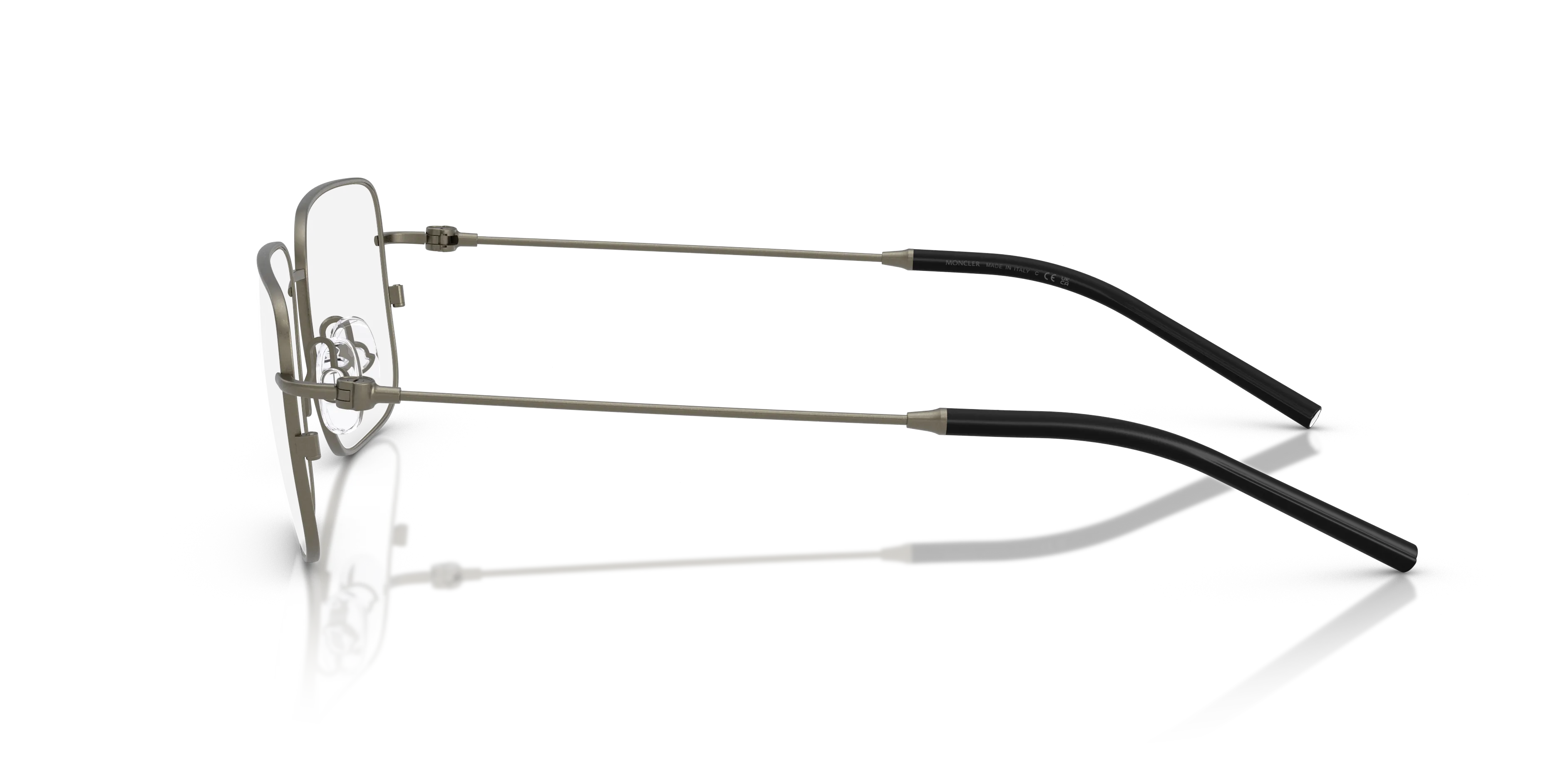 Moncler ME1004 1002 Montature da vista Acciaio Grigio Trasparente Geometrica Normale - immagine 4