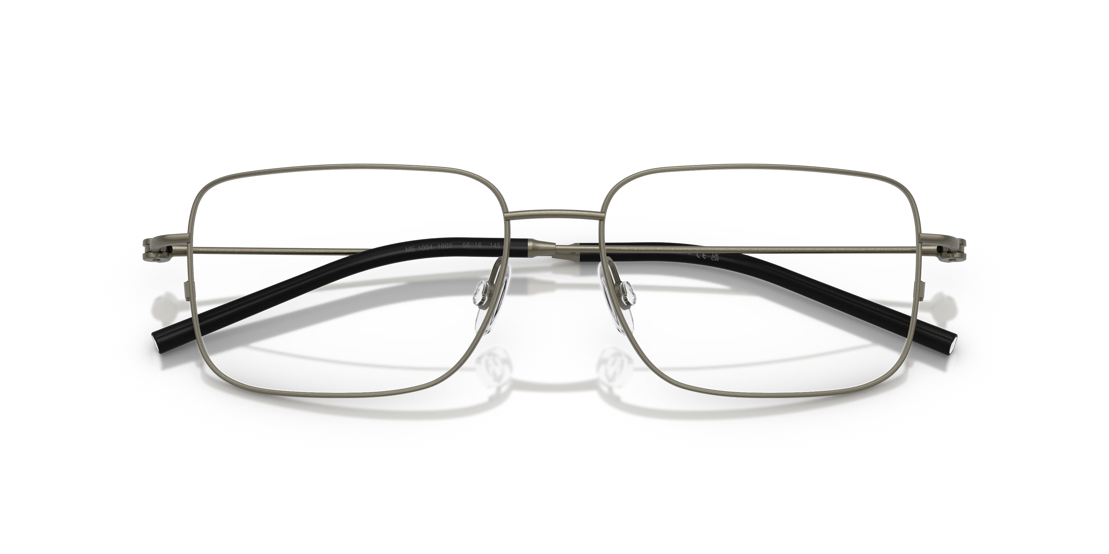 Moncler ME1004 1002 Montature da vista Acciaio Grigio Trasparente Geometrica Normale - immagine 2