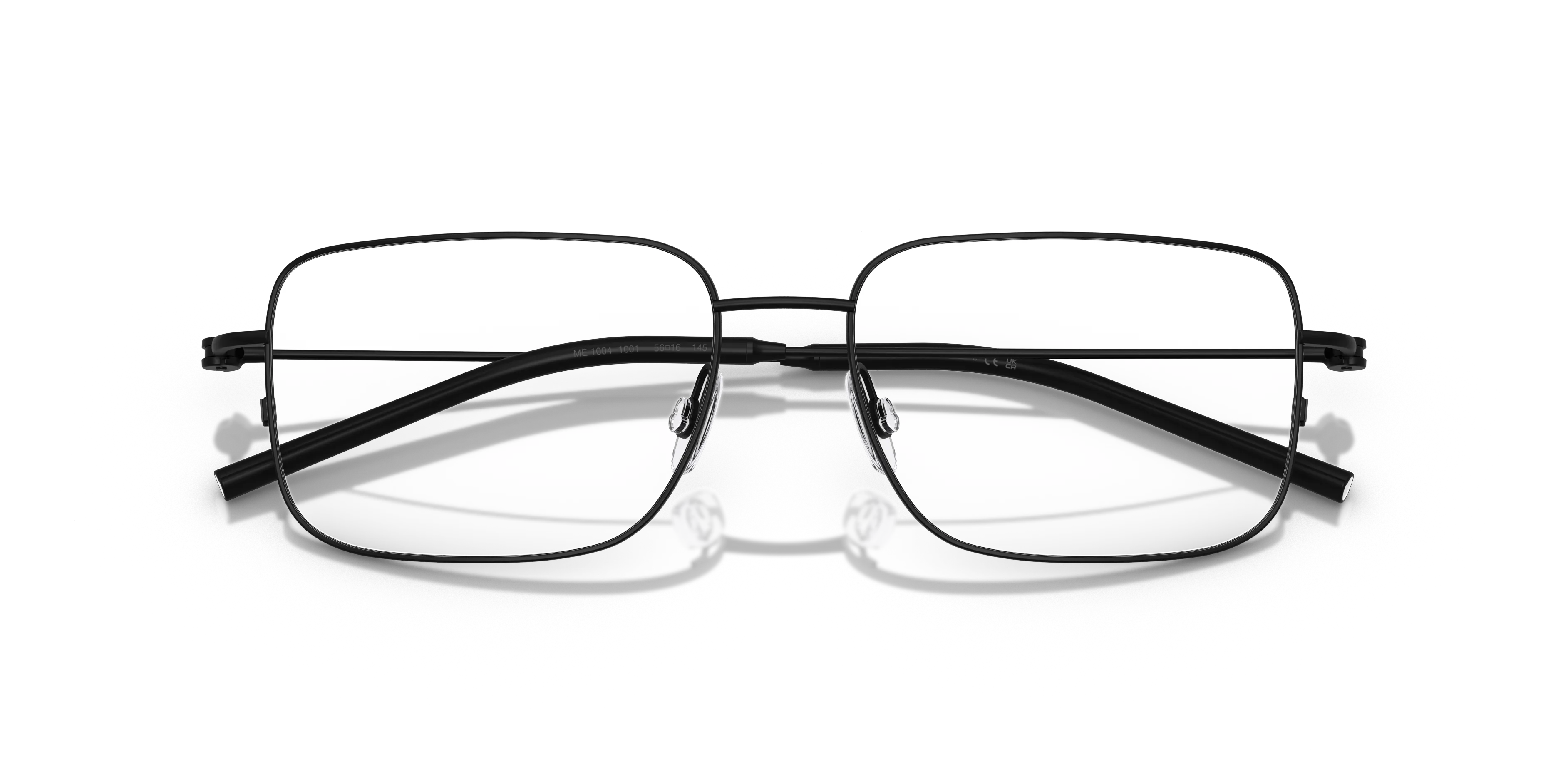 Moncler ME1004 1001 Montature da vista Acciaio Nero Trasparente Geometrica Normale - immagine 2