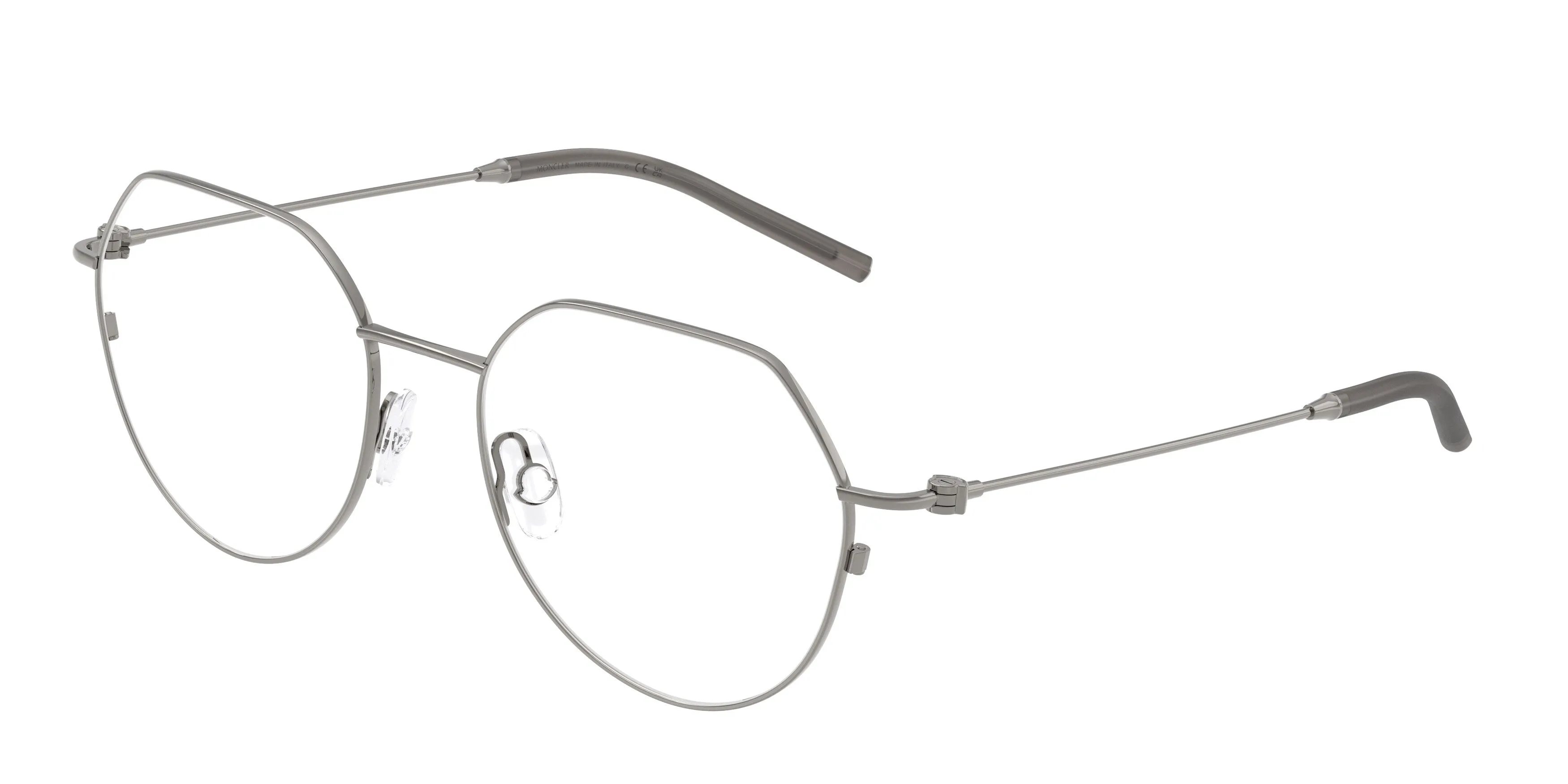 Moncler ME1002 1013 Montature da vista Acciaio Grigio Trasparente Geometrica Normale - immagine 1