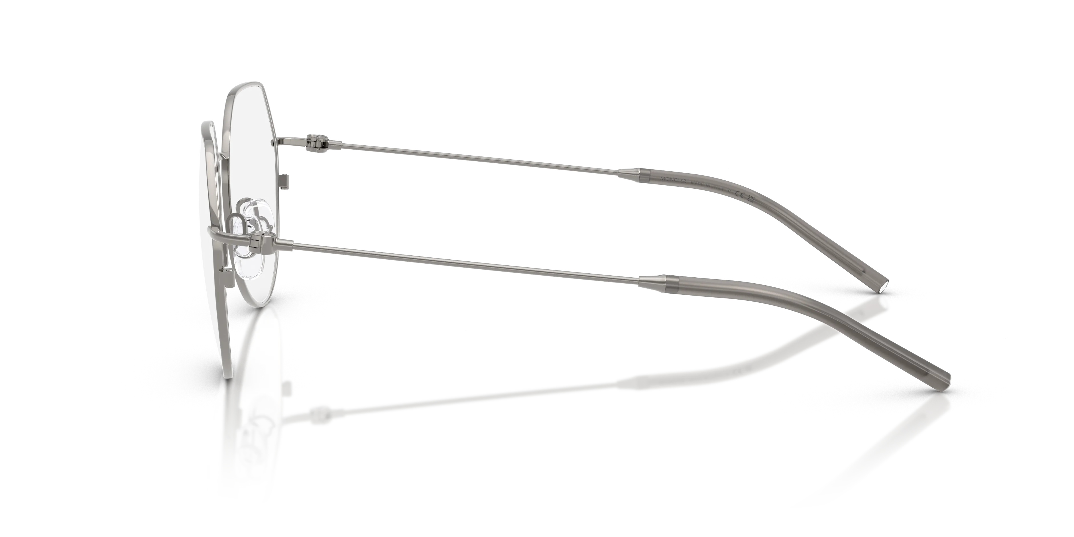 Moncler ME1002 1013 Montature da vista Acciaio Grigio Trasparente Geometrica Normale - immagine 4