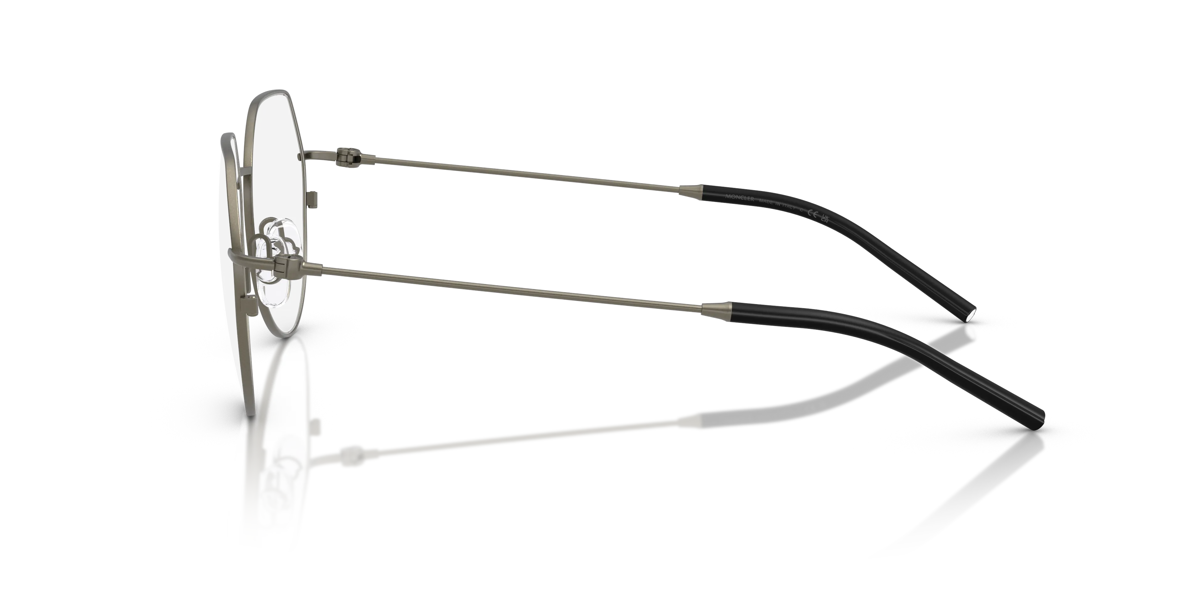 Moncler ME1002 1002 Montature da vista Acciaio Grigio Trasparente Geometrica Normale - immagine 4