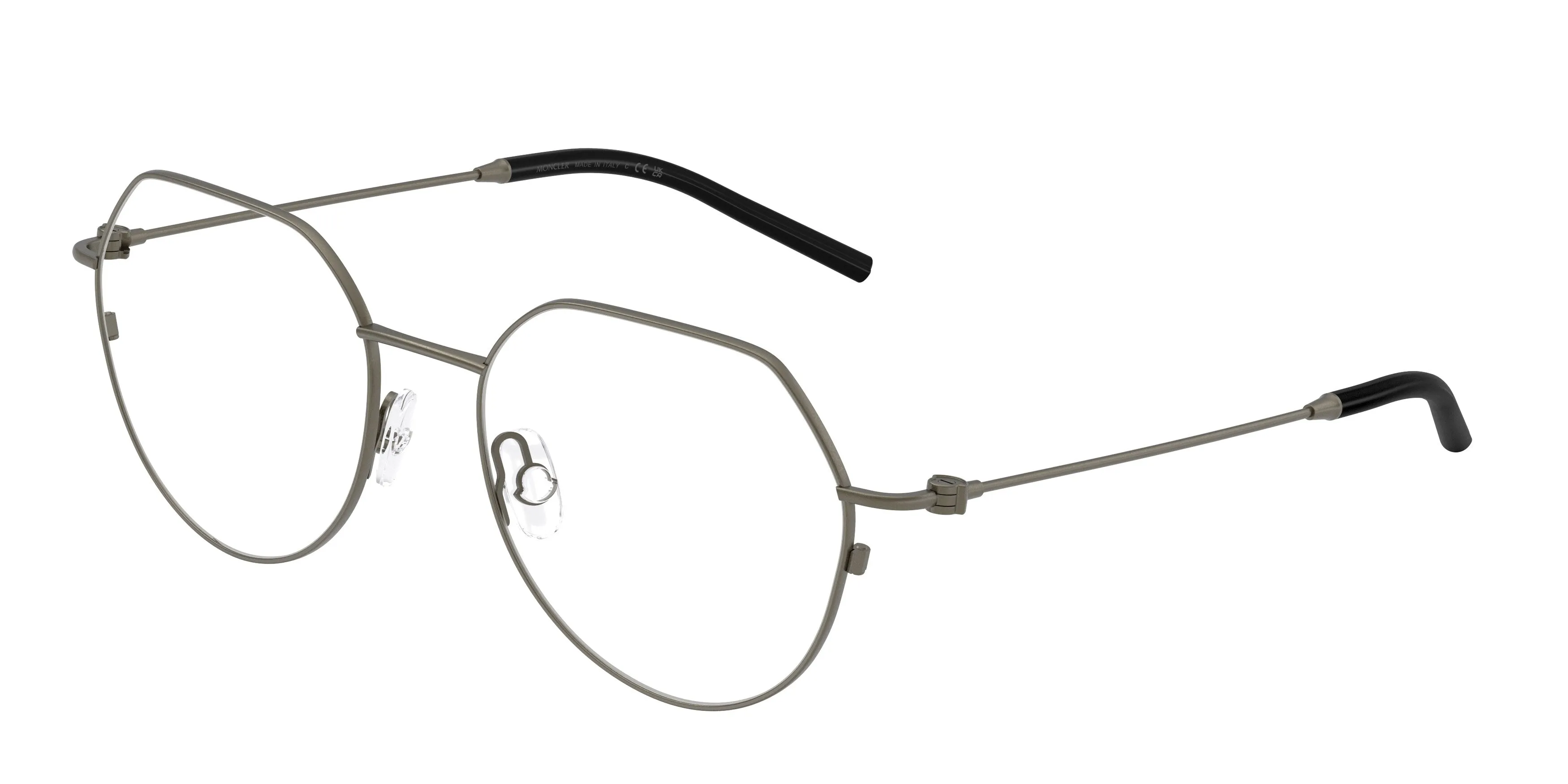 Moncler ME1002 1002 Montature da vista Acciaio Grigio Trasparente Geometrica Normale - immagine 1