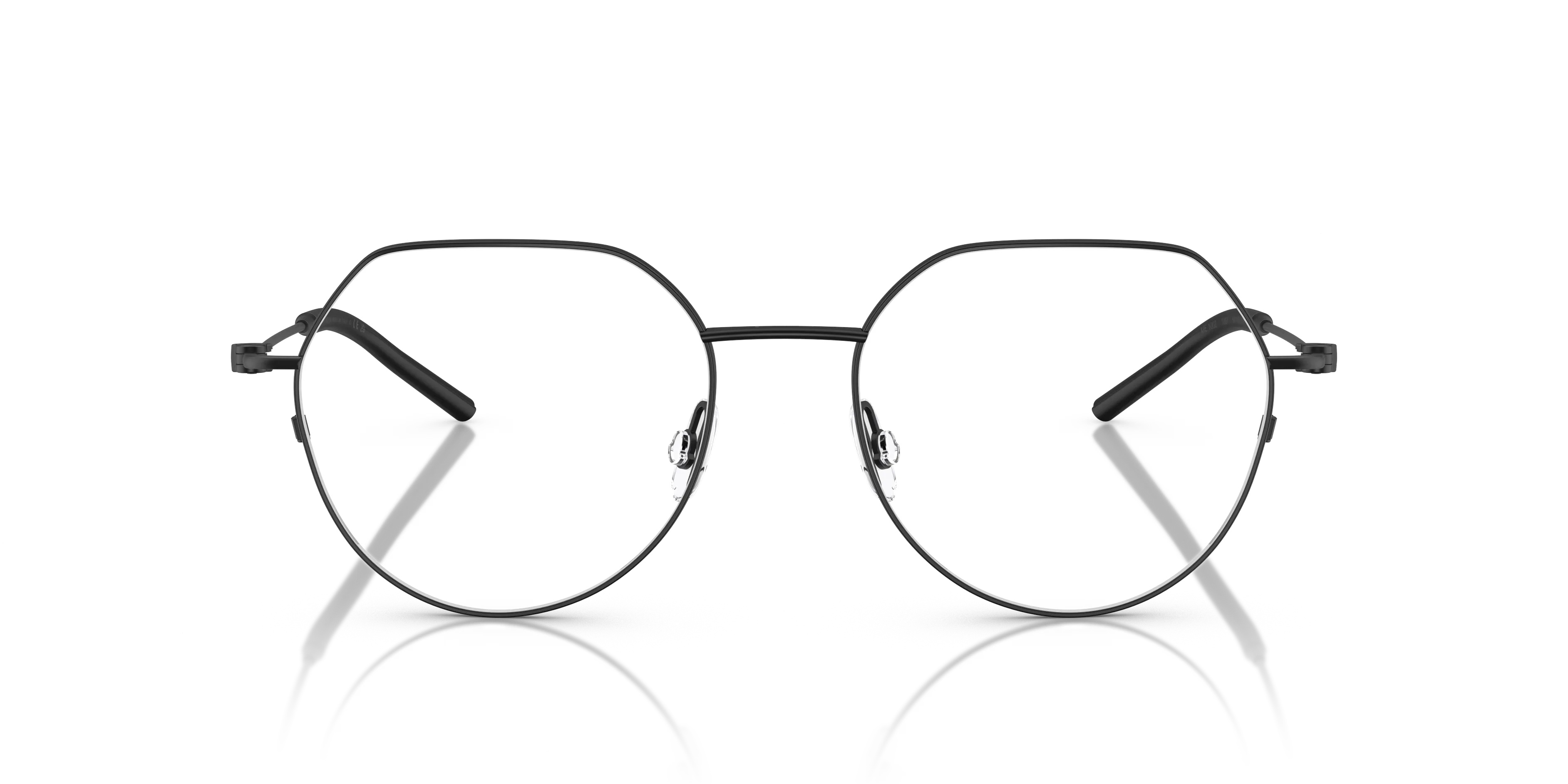 Moncler ME1002 1001 Montature da vista Acciaio Nero Trasparente Geometrica Normale - immagine 3