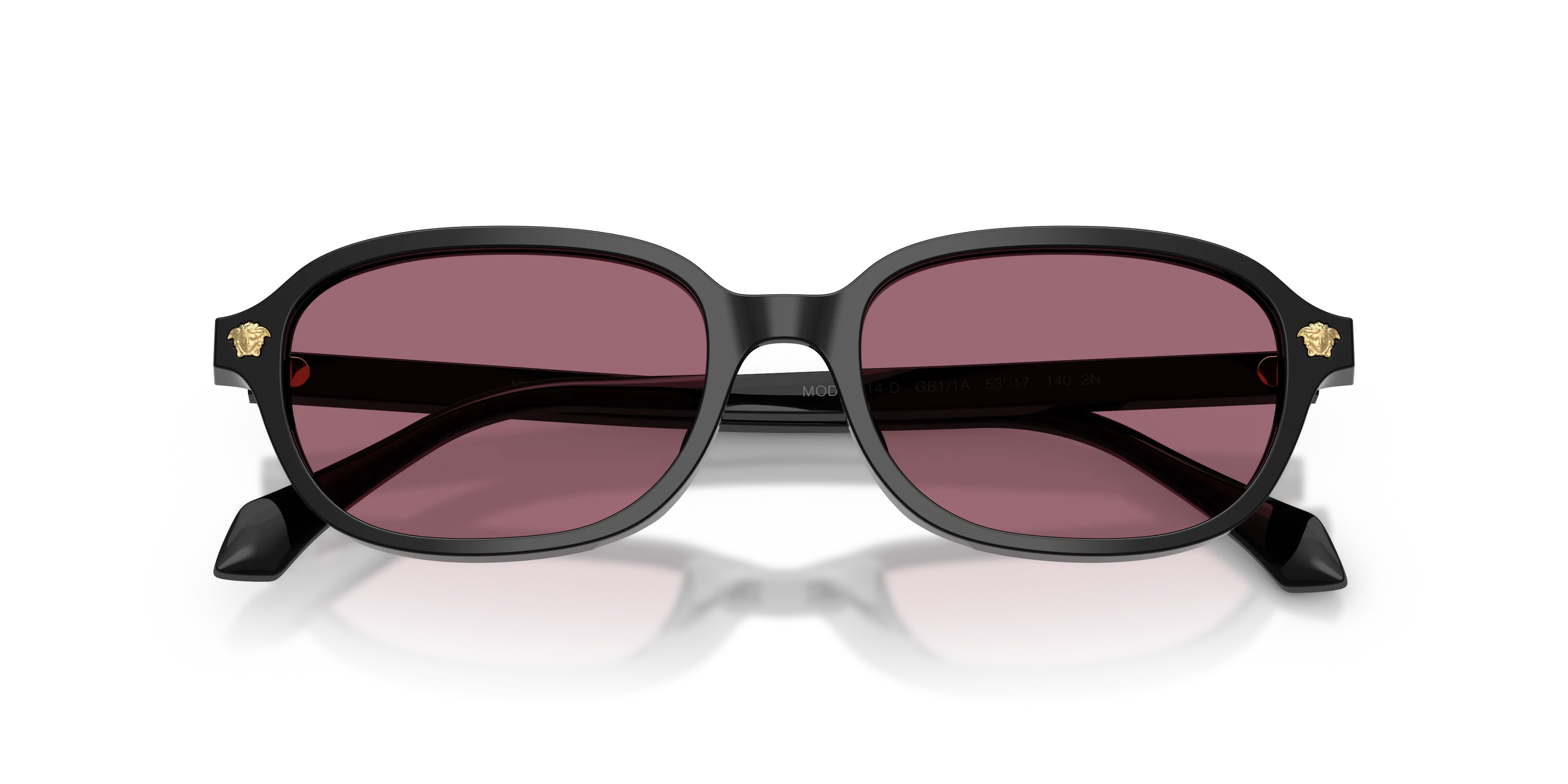 Versace VE4514D GB1/1A Occhiali da sole Acetato Nero Viola Pillow Normale - immagine 3