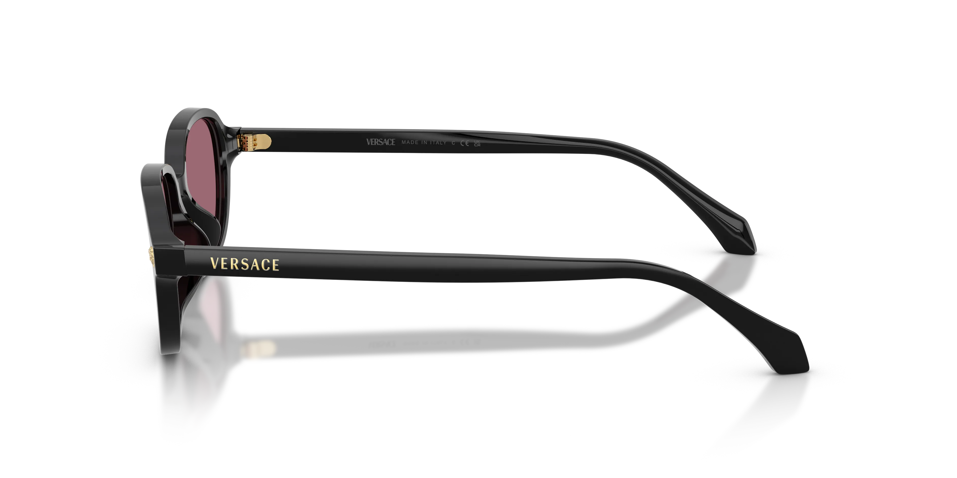 Versace VE4514D GB1/1A Occhiali da sole Acetato Nero Viola Pillow Normale - immagine 4