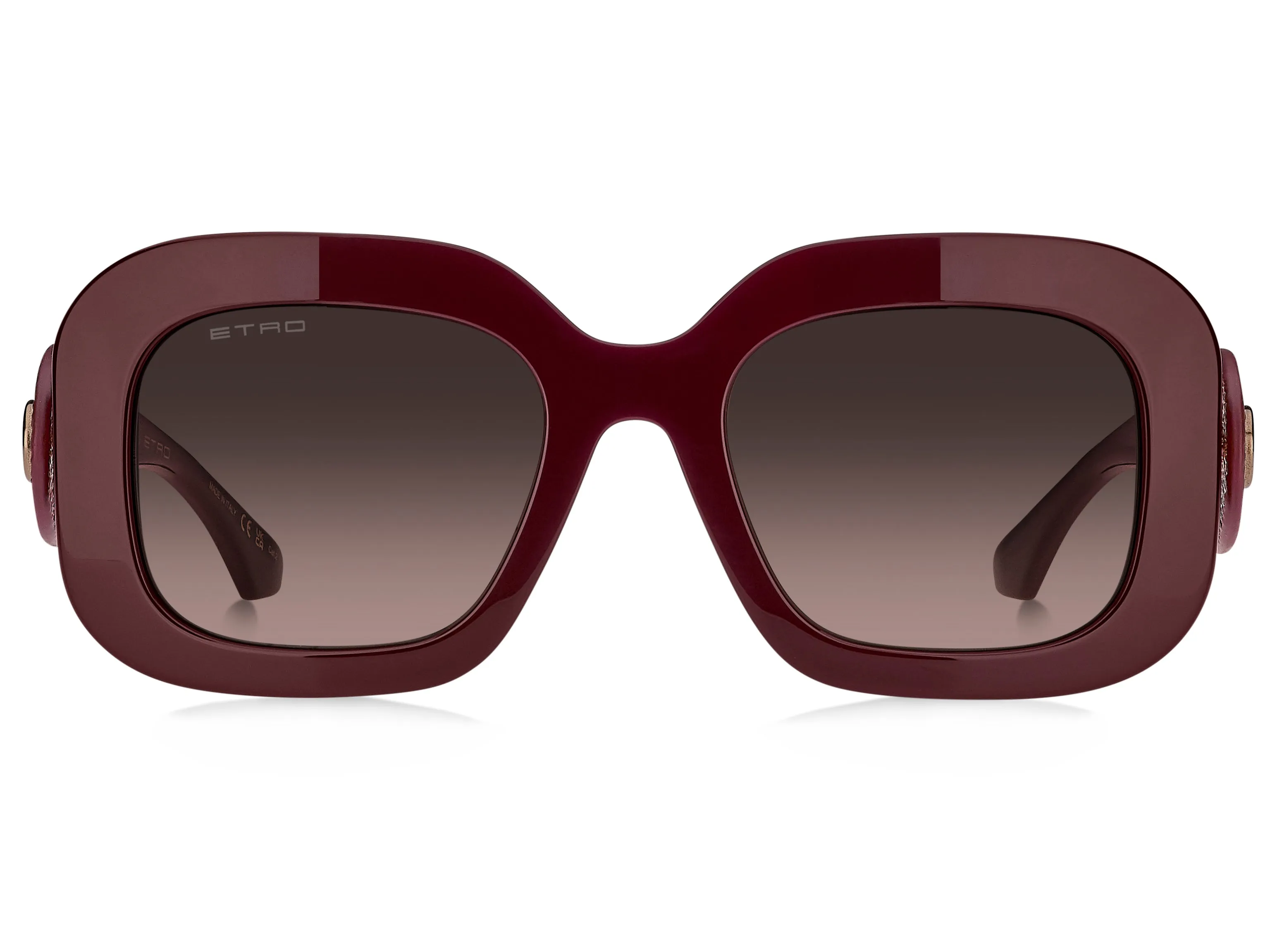 ETRO ETRO 0141/G/S LHF/HA Occhiali da sole Acetato Bordeaux Marrone Squadrata Normale Sfumato - immagine 2