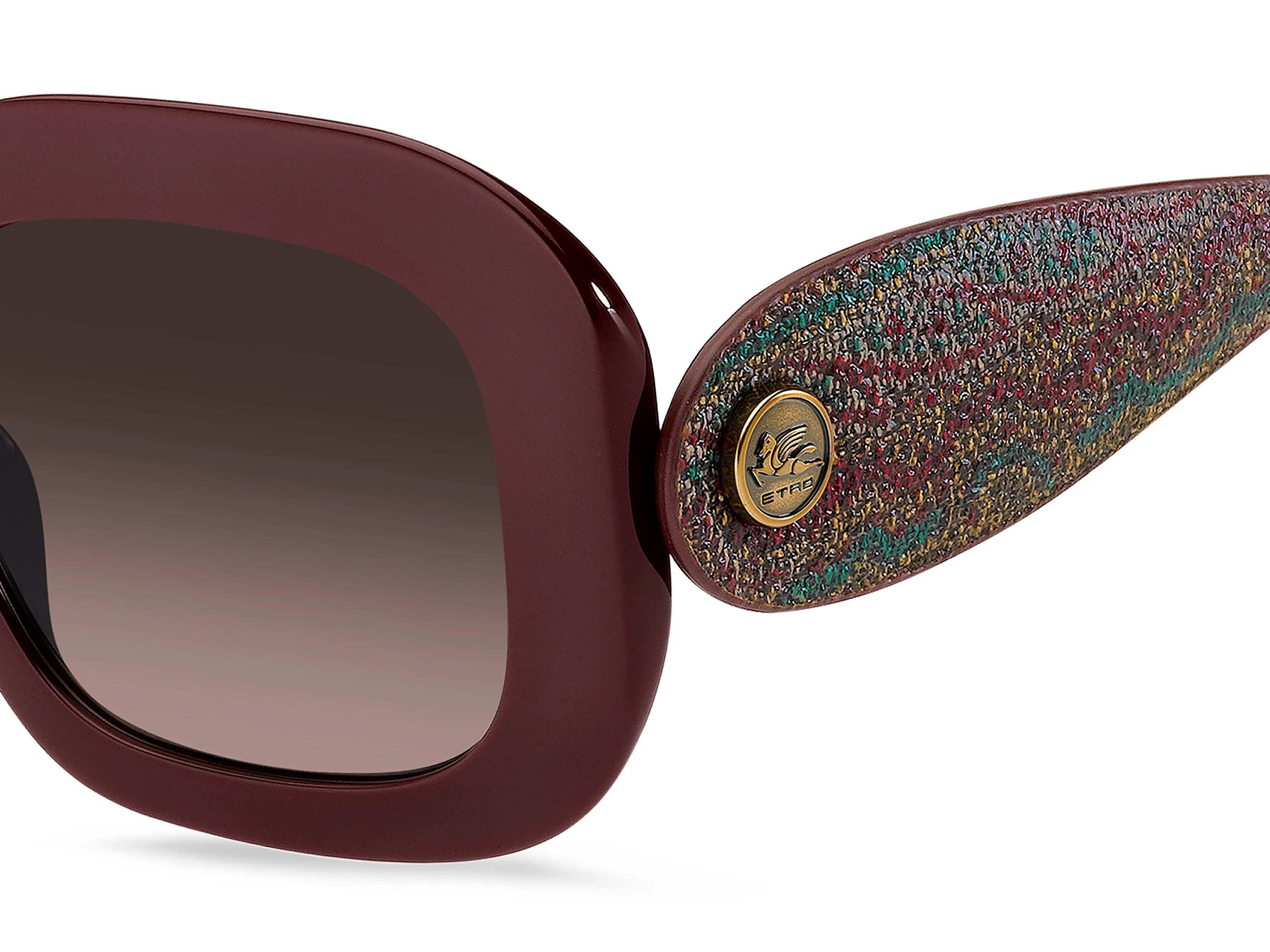 ETRO ETRO 0141/G/S LHF/HA Occhiali da sole Acetato Bordeaux Marrone Squadrata Normale Sfumato - immagine 3