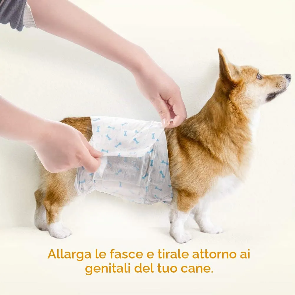 Dono Pannolini per cani e animali domestici, usa e getta, per cuccioli e cani, super assorbenti (6XS -84count) - immagine 5