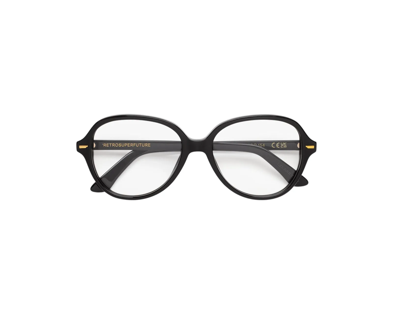 Retrosuperfuture SXN NUMERO 154 BLACK Montature da vista Acetato Nero Farfalla - immagine 2