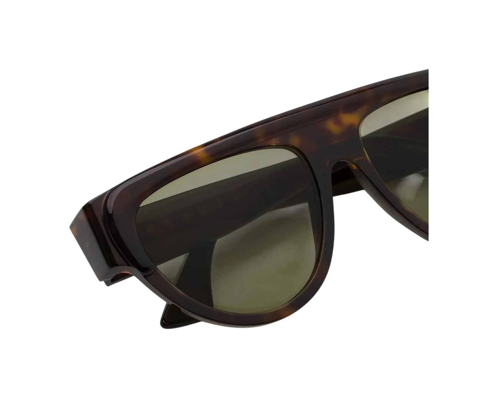 Marni EML Ziruna Dark Havana Occhiali da sole Acetato Havana Verde Pilot Normale - immagine 3