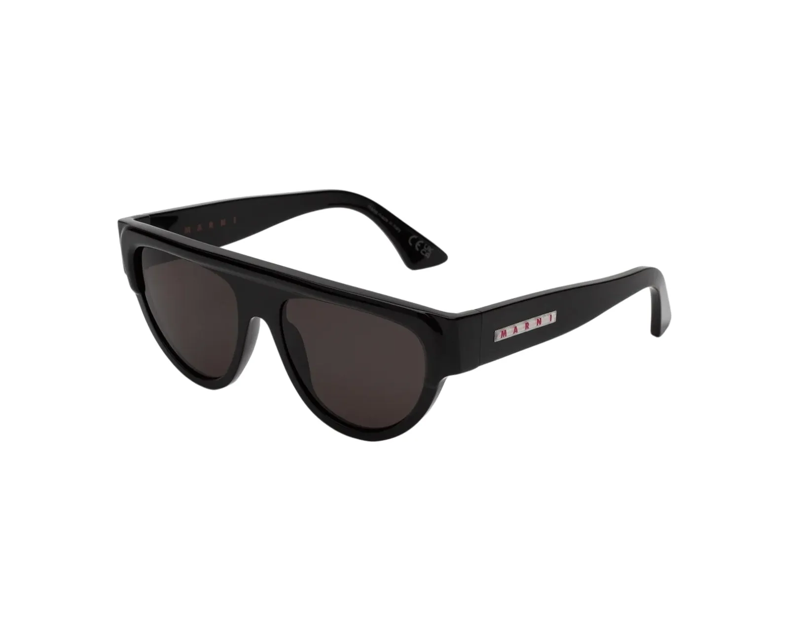 Marni 90K Ziruna Black Occhiali da sole Acetato Nero Nero Pilot Normale - immagine 1