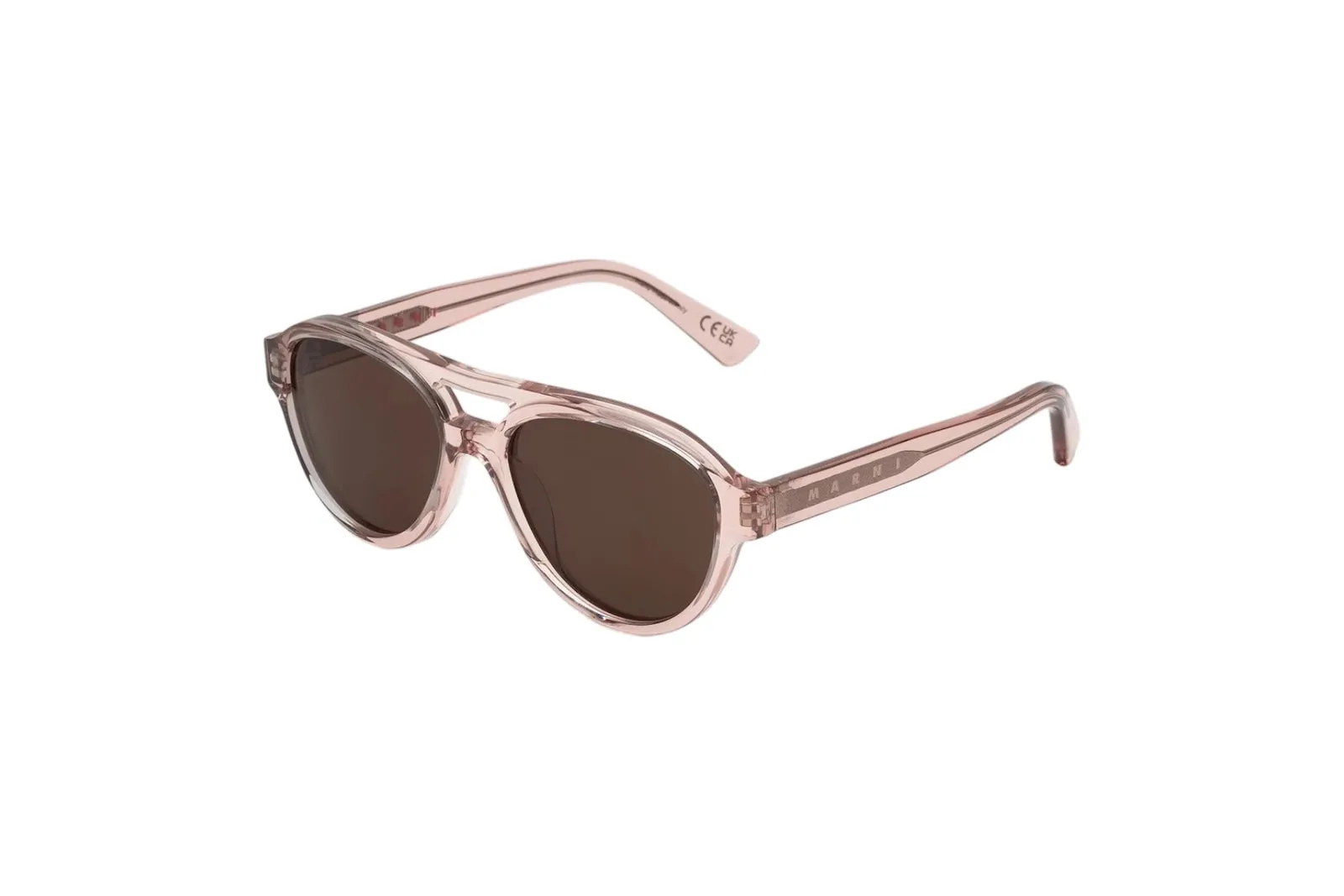 Marni 8ZT Zeanou Dusty Pink Occhiali da sole Acetato Rosa Marrone Pilot Normale - immagine 1