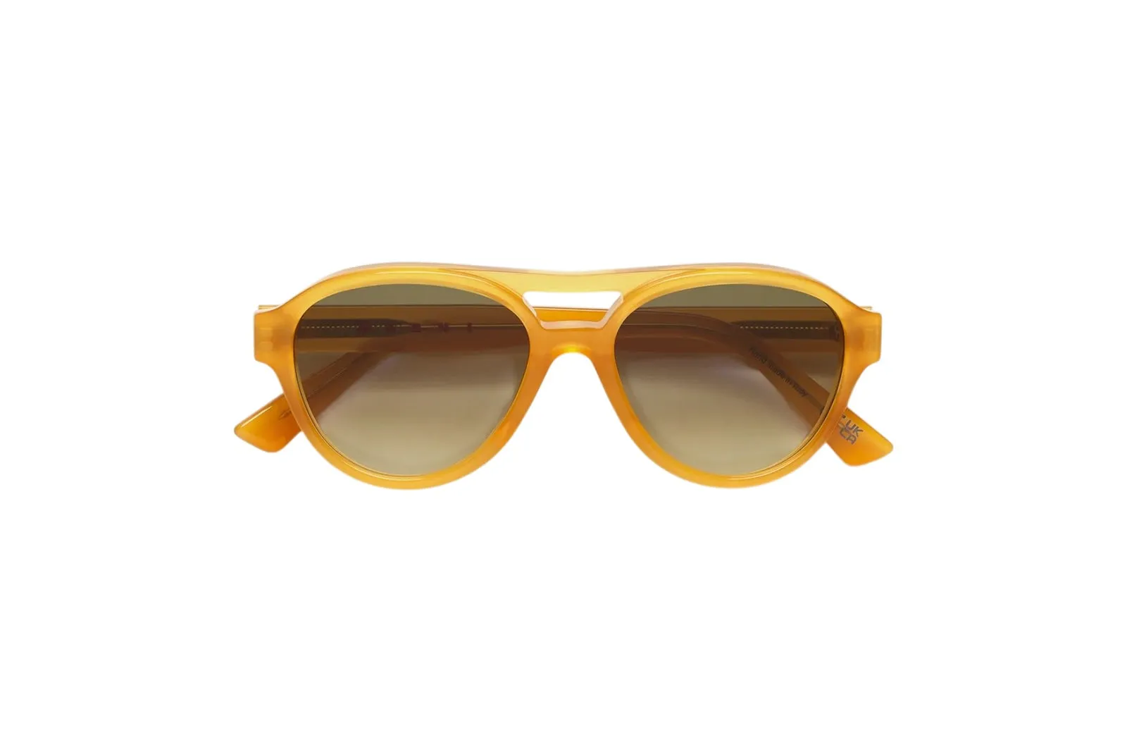Marni ZAV Zeanou Honey Occhiali da sole Acetato Giallo Verde Pilot Normale Sfumato - immagine 2