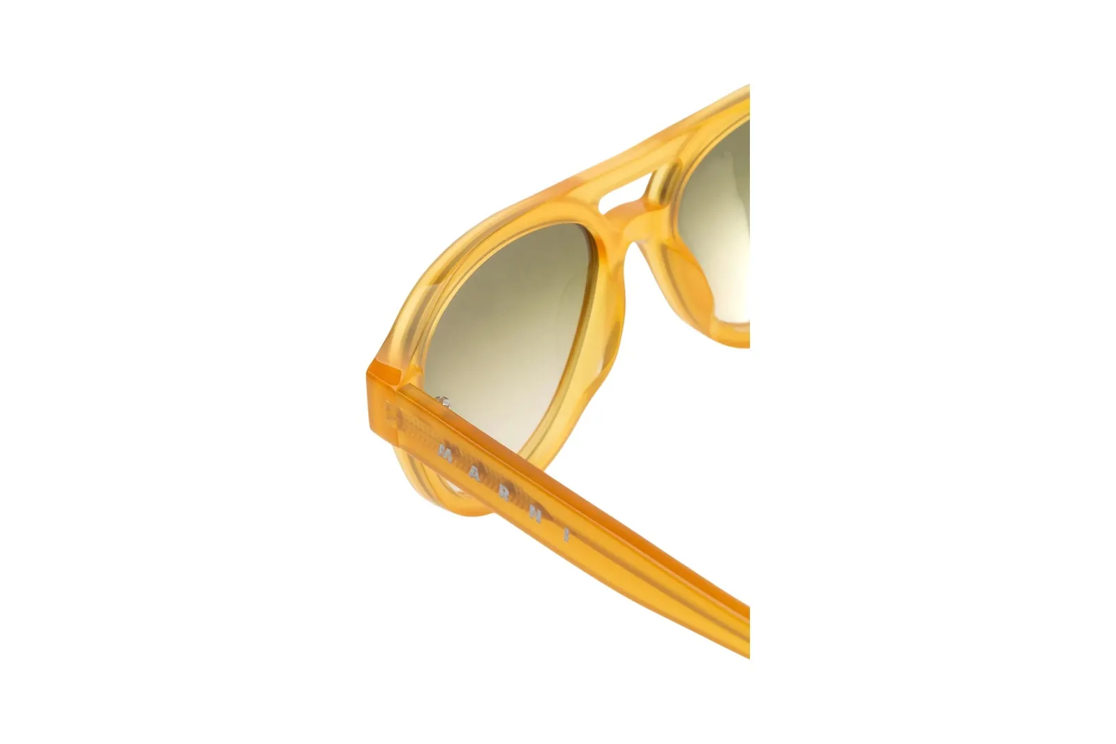 Marni ZAV Zeanou Honey Occhiali da sole Acetato Giallo Verde Pilot Normale Sfumato - immagine 3