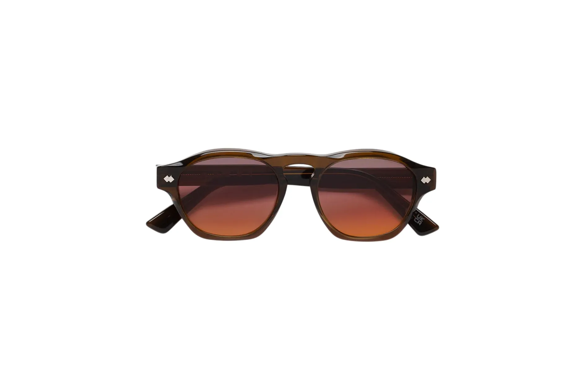 Marni MV7 Yunari Brown Occhiali da sole Acetato Marrone Rosso Geometrica Normale Sfumato - immagine 2