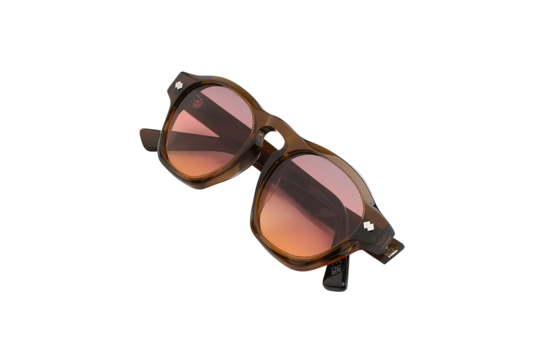 Marni MV7 Yunari Brown Occhiali da sole Acetato Marrone Rosso Geometrica Normale Sfumato - immagine 3