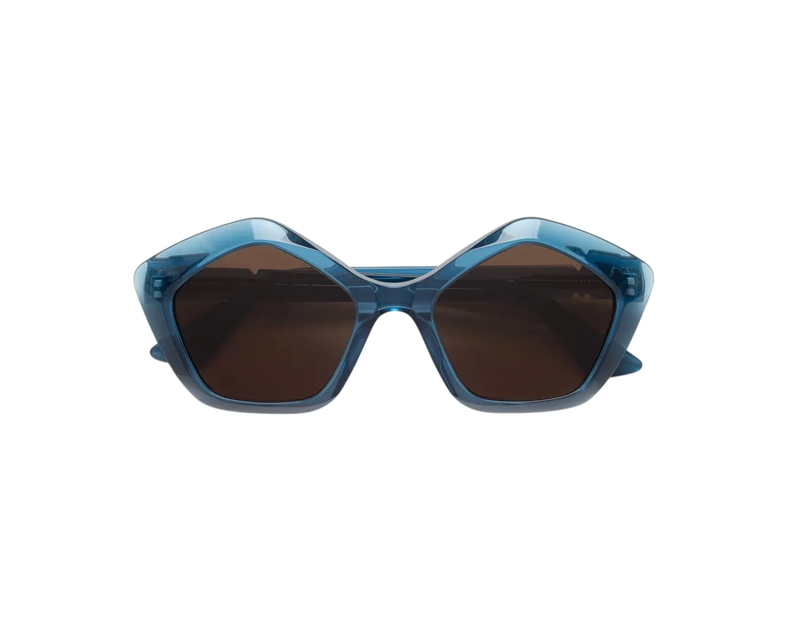 Marni 8GT Eluvi Ocean Occhiali da sole Acetato Blu Marrone Geometrica Normale - immagine 2
