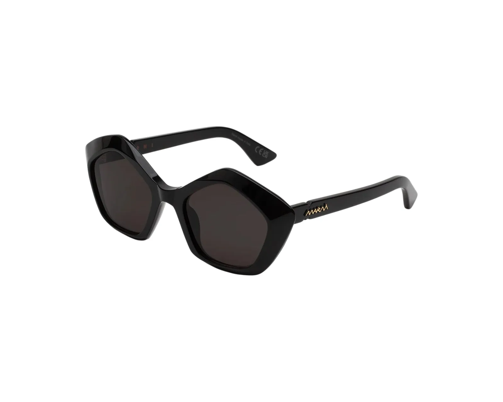 Marni 4ZA Eluvi Black Occhiali da sole Acetato Nero Nero Geometrica Normale - immagine 1