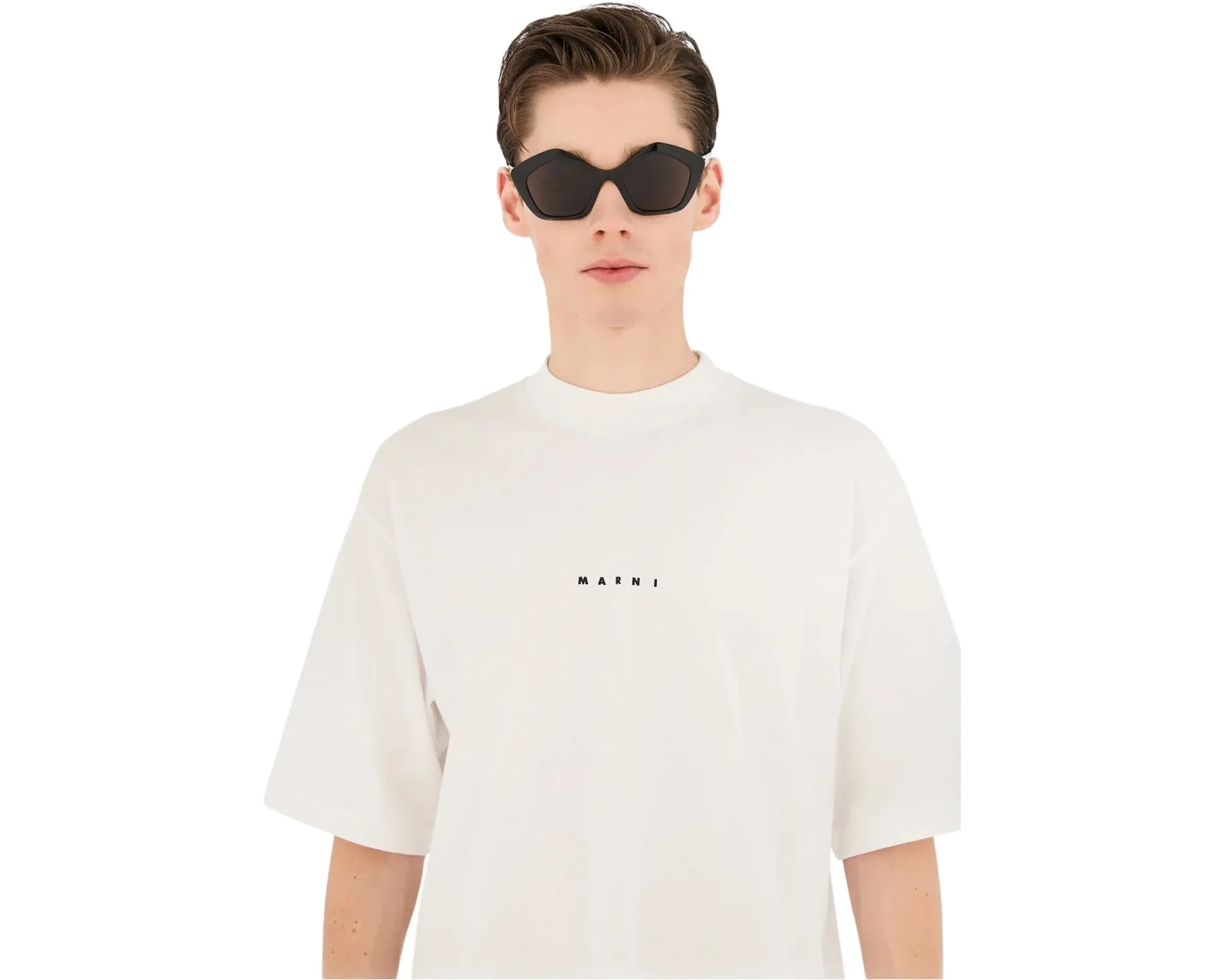 Marni 4ZA Eluvi Black Occhiali da sole Acetato Nero Nero Geometrica Normale - immagine 4