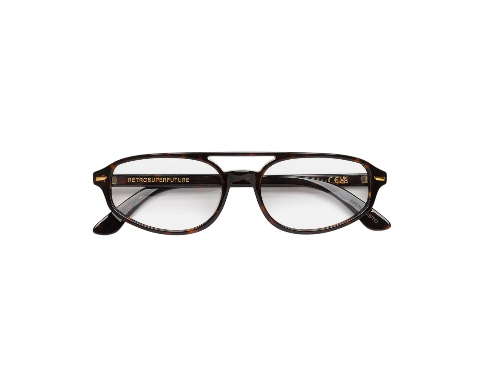 Retrosuperfuture 8K8 NUMERO 153 3627 Montature da vista Acetato Havana Pilot - immagine 2