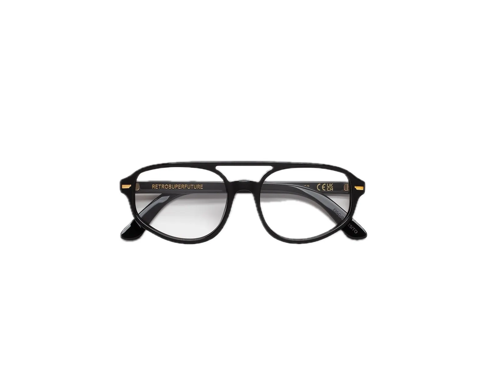 Retrosuperfuture 0SG NUMERO 153 BLACK Montature da vista Acetato Nero Pilot - immagine 2