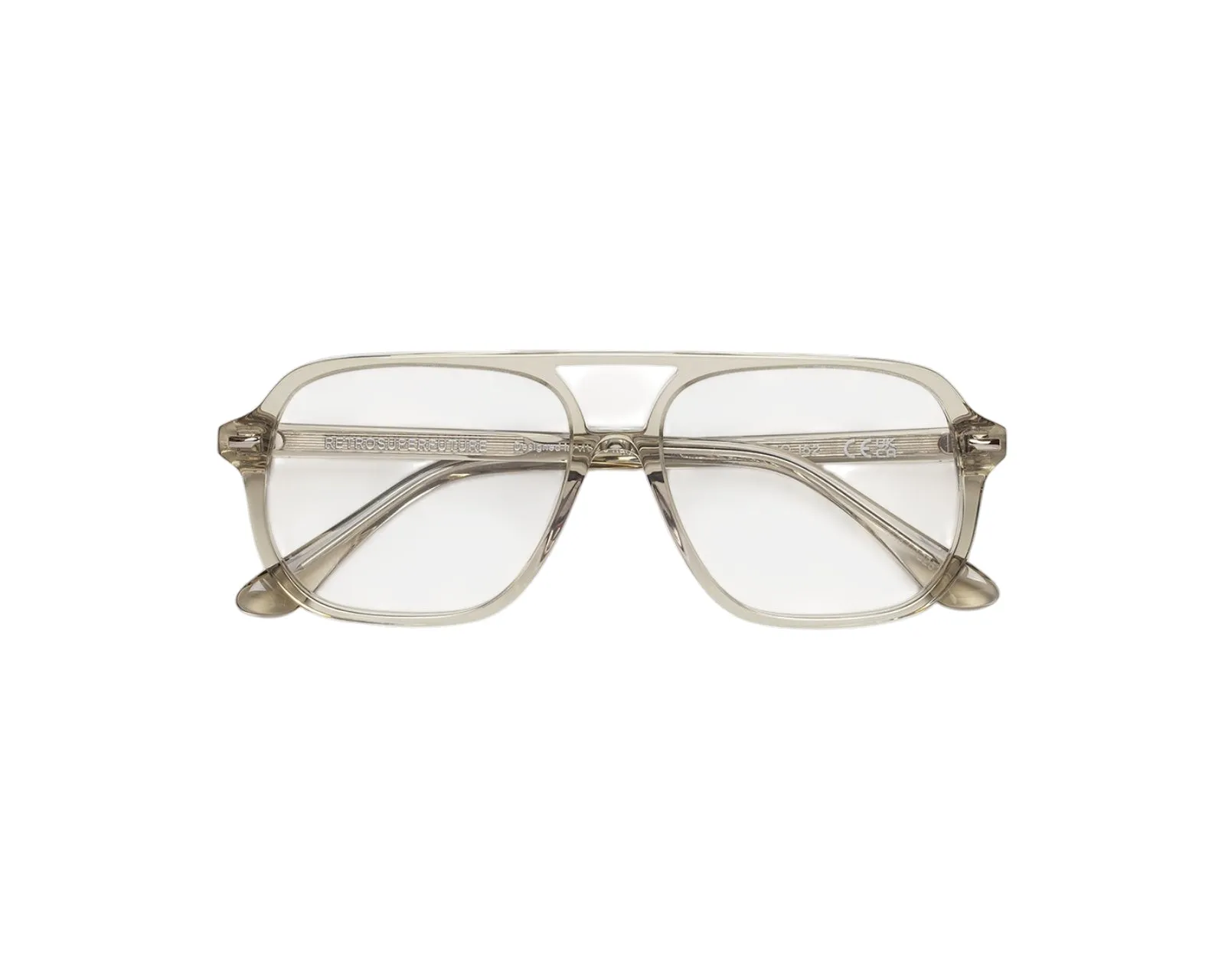 Retrosuperfuture 4D6 NUMERO 152 NEBBIA Montature da vista Acetato Grigio Squadrata - immagine 2