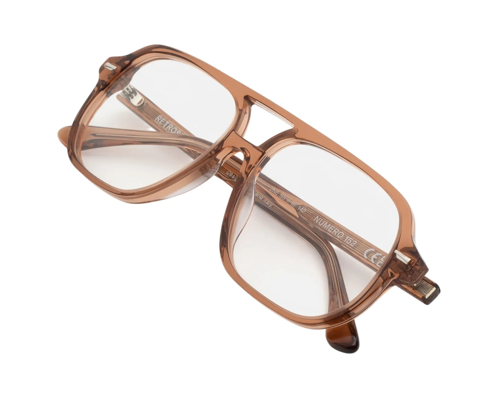 Retrosuperfuture 2NE NUMERO 152 COLA Montature da vista Acetato Marrone Squadrata - immagine 3