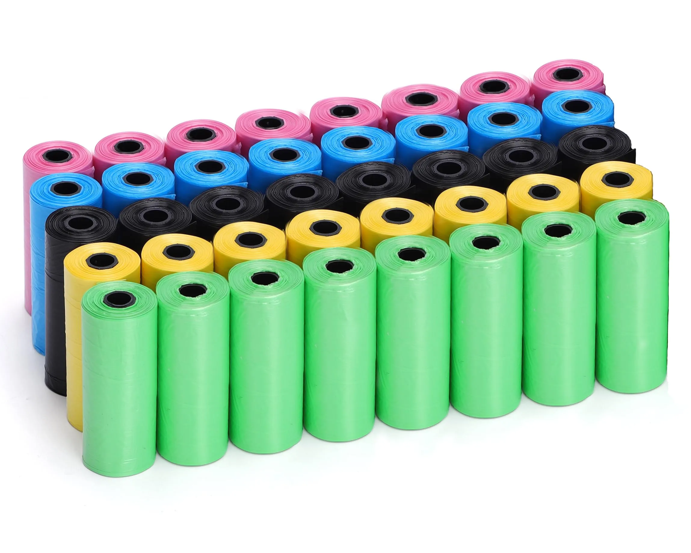 600 Sacchetti Cane Cacca, 5 colori, Sacchetti per i Bisogni dei Cani, 32 * 23 cm - immagine 1