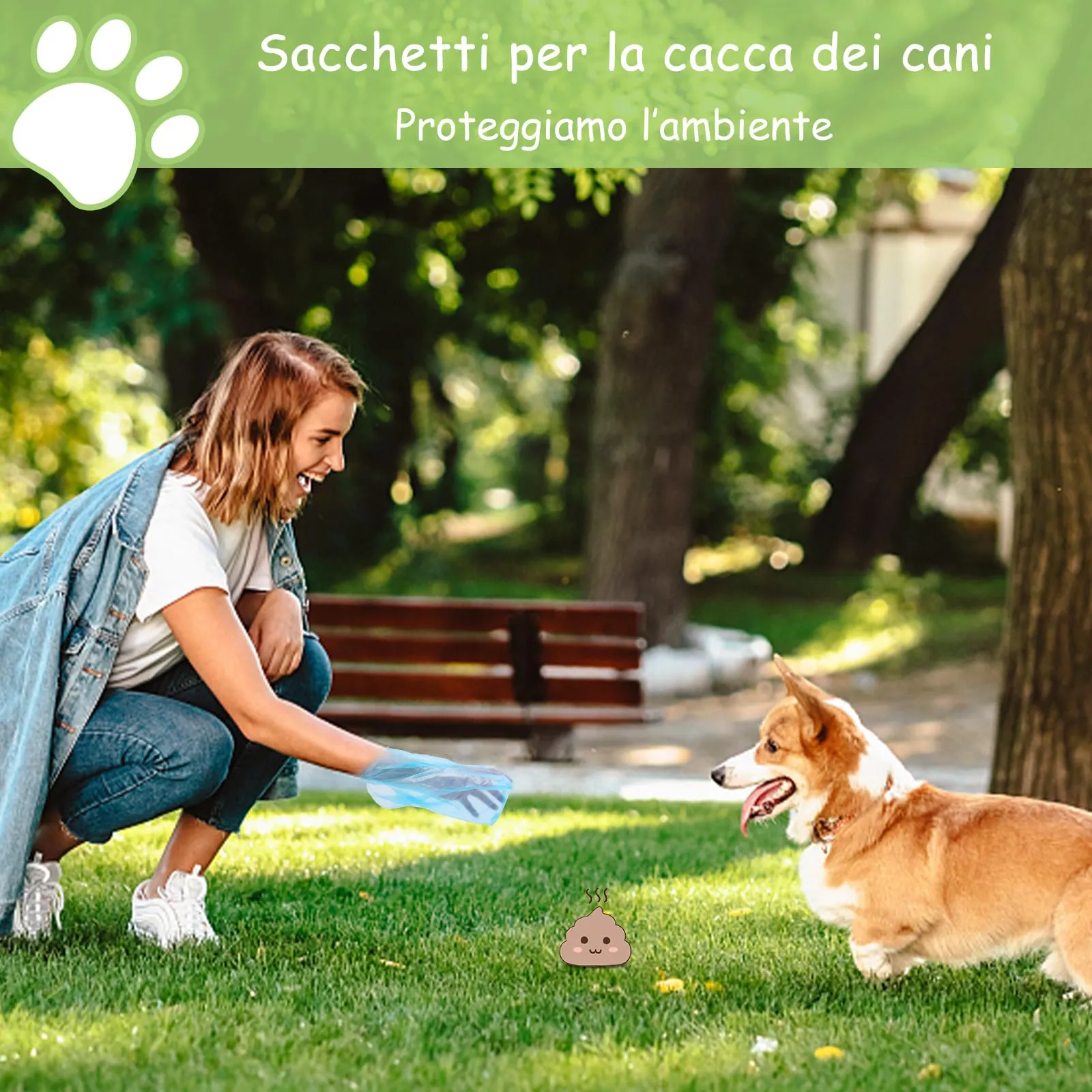 600 Sacchetti Cane Cacca, 5 colori, Sacchetti per i Bisogni dei Cani, 32 * 23 cm - immagine 5