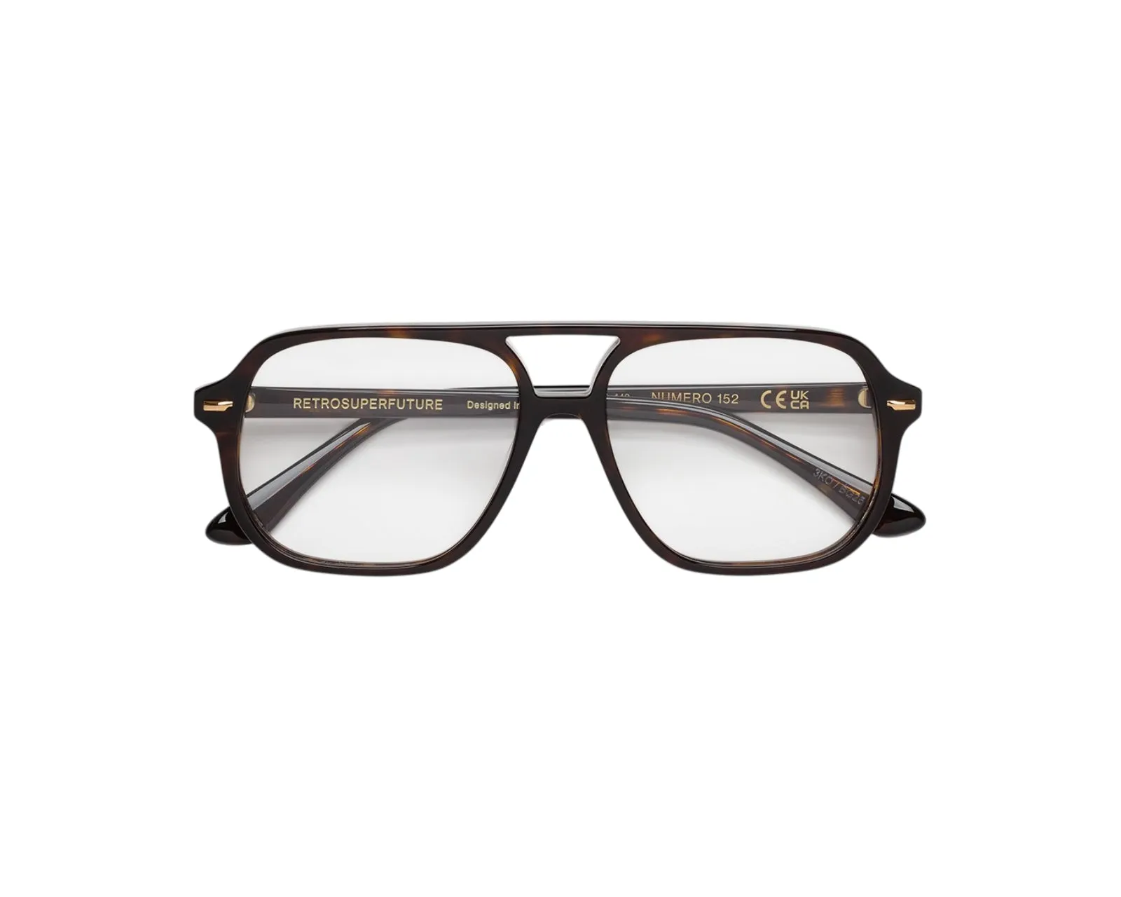 Retrosuperfuture 3KO NUMERO 152 3627 Montature da vista Acetato Havana Squadrata - immagine 2