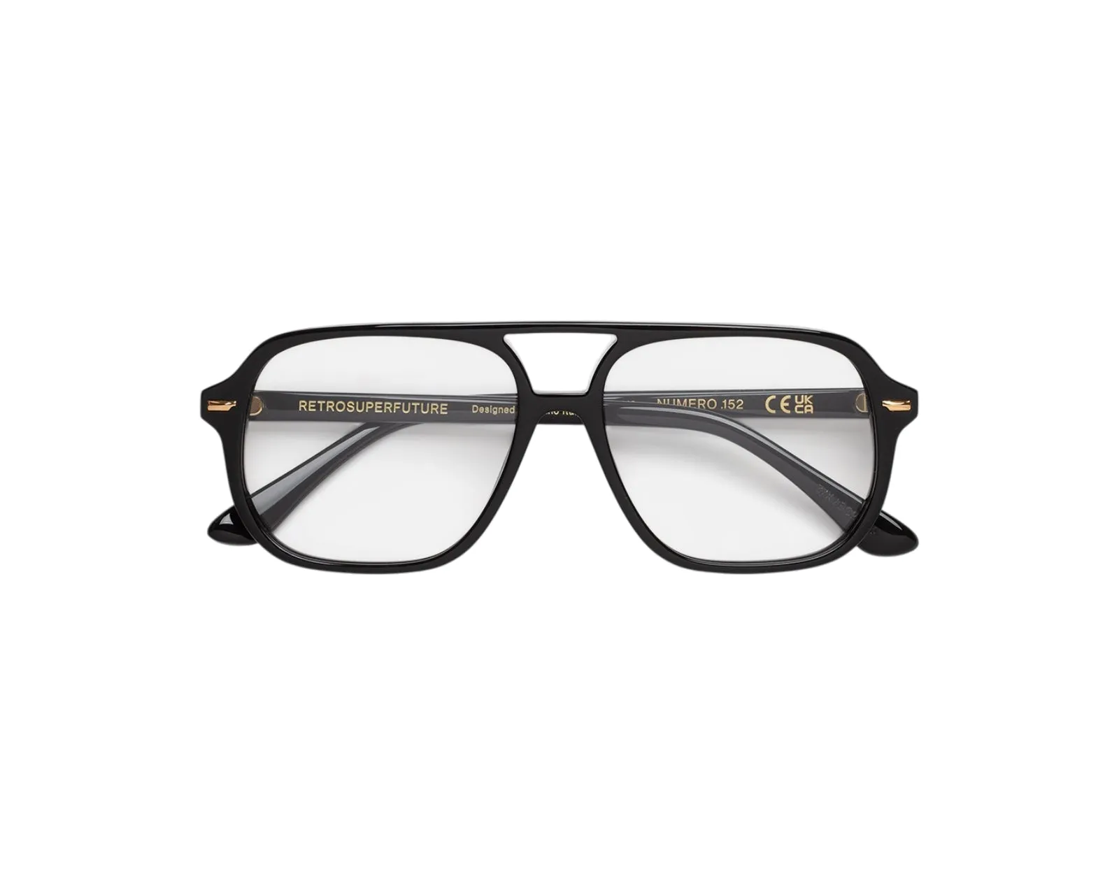 Retrosuperfuture Z7X NUMERO 152 BLACK Montature da vista Acetato Nero Squadrata - immagine 2