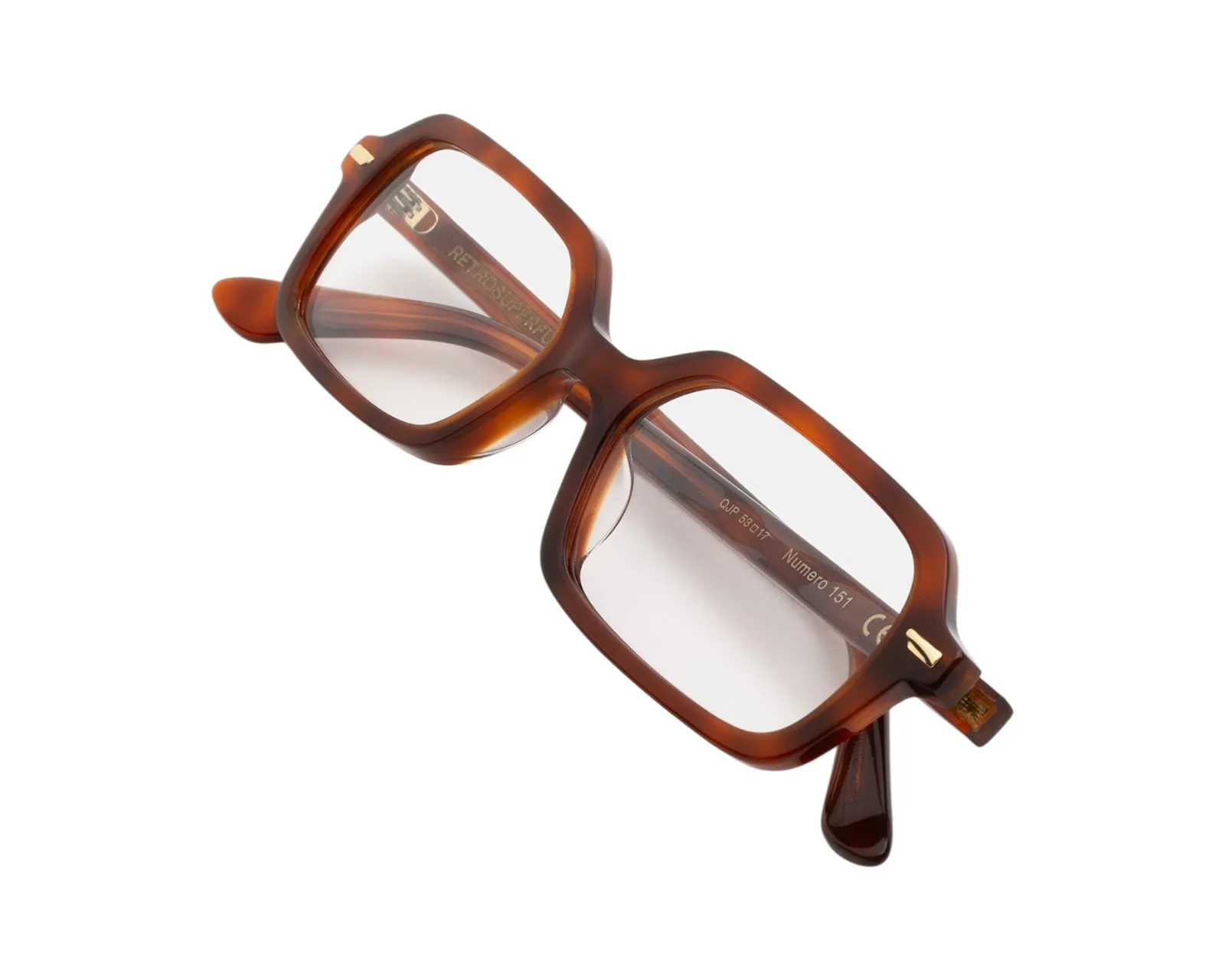Retrosuperfuture QJP NUMERO 151 TABACCO Montature da vista Acetato Havana Squadrata - immagine 3