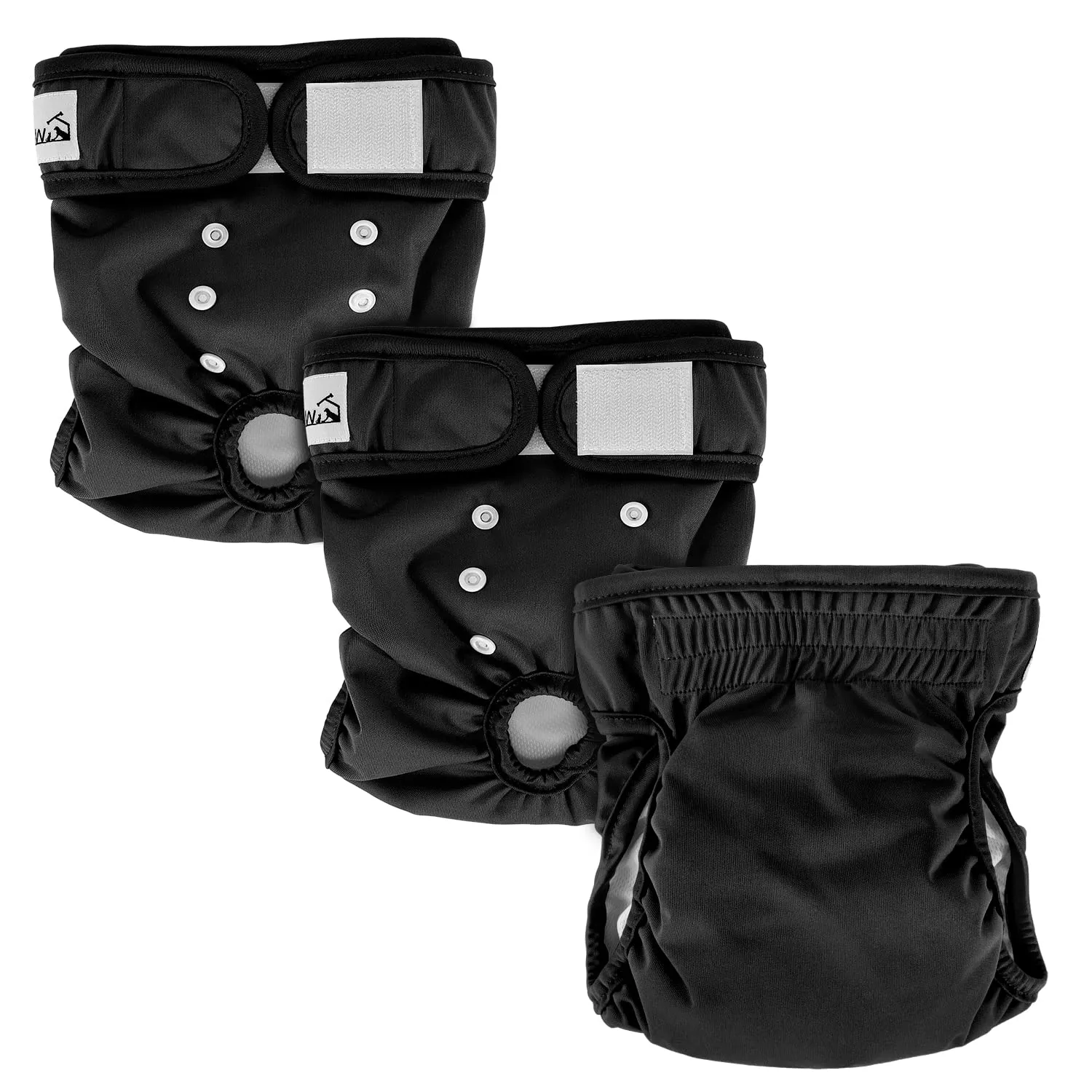 SlowTon Pannolini Riutilizzabili Del Cane Femmina, 3 Pack No Leak Lavabili Dog Period Pantaloni Super assorbenti Pantaloni di Calore Del Cane Comodi Pannolini Sanitari Del Cane con Pulsanti Regolabili - immagine 1