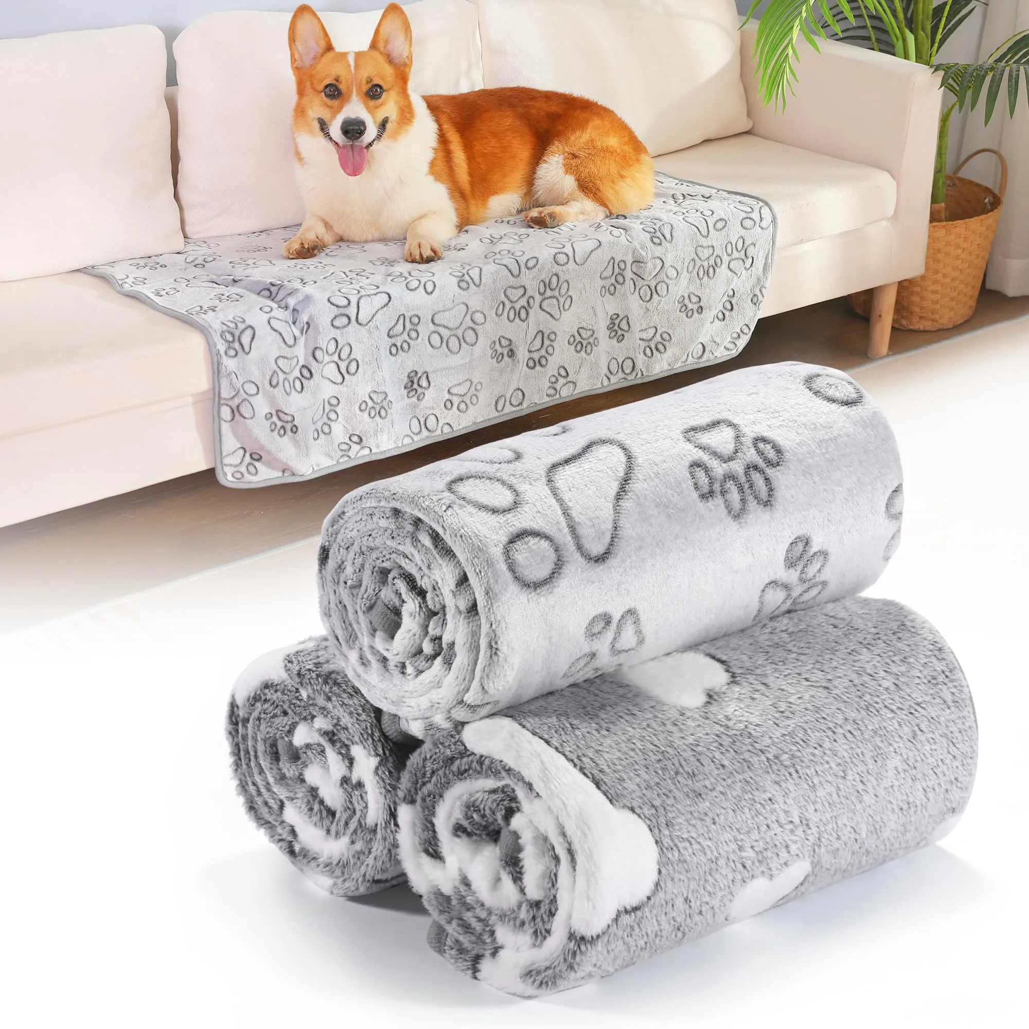 Set di 3 Coperte per Cani e Gatti, Lavabili, Soffici e Morbide - immagine 1