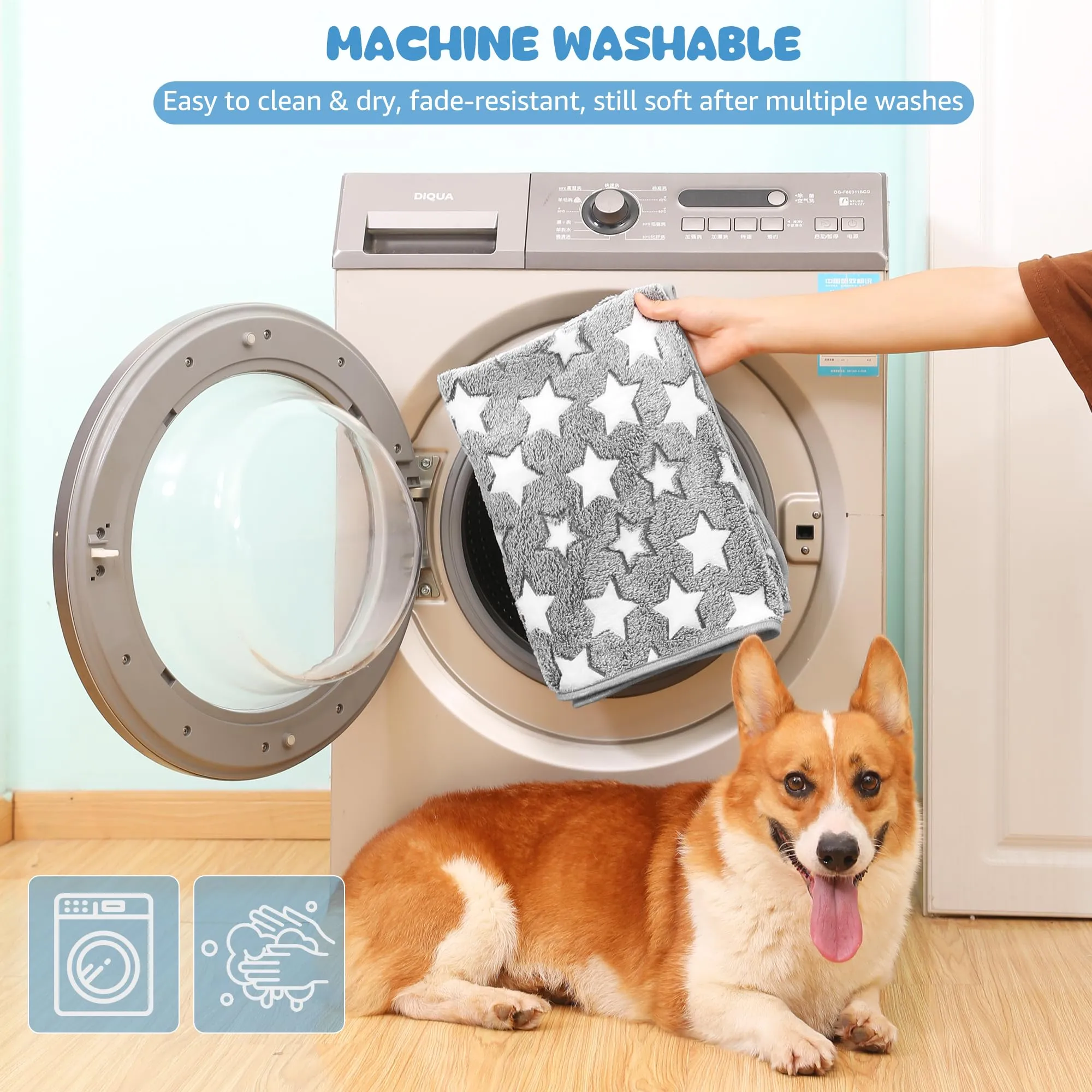 Set di 3 Coperte per Cani e Gatti, Lavabili, Soffici e Morbide - immagine 4
