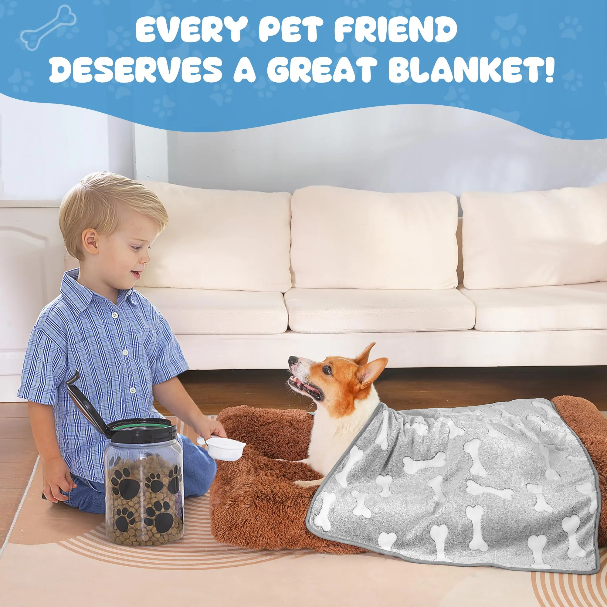Set di 3 Coperte per Cani e Gatti, Lavabili, Soffici e Morbide - immagine 7