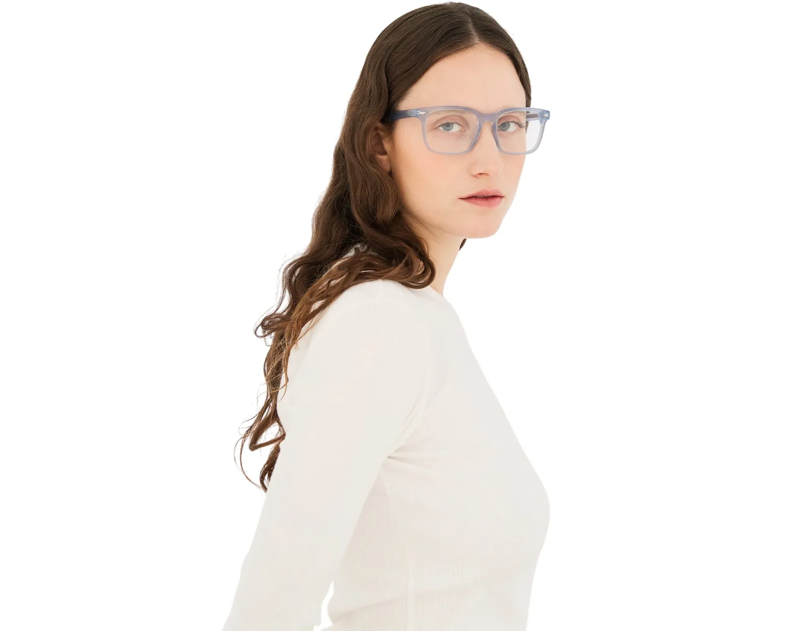 Retrosuperfuture FRE NUMERO 150 BELLA Montature da vista Acetato Azzurro Squadrata - immagine 4