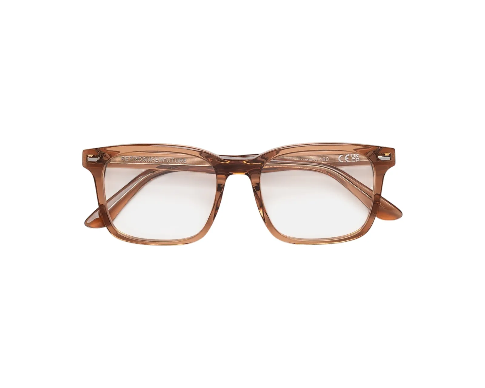 Retrosuperfuture R2P NUMERO 150 COLA Montature da vista Acetato Marrone Squadrata - immagine 2
