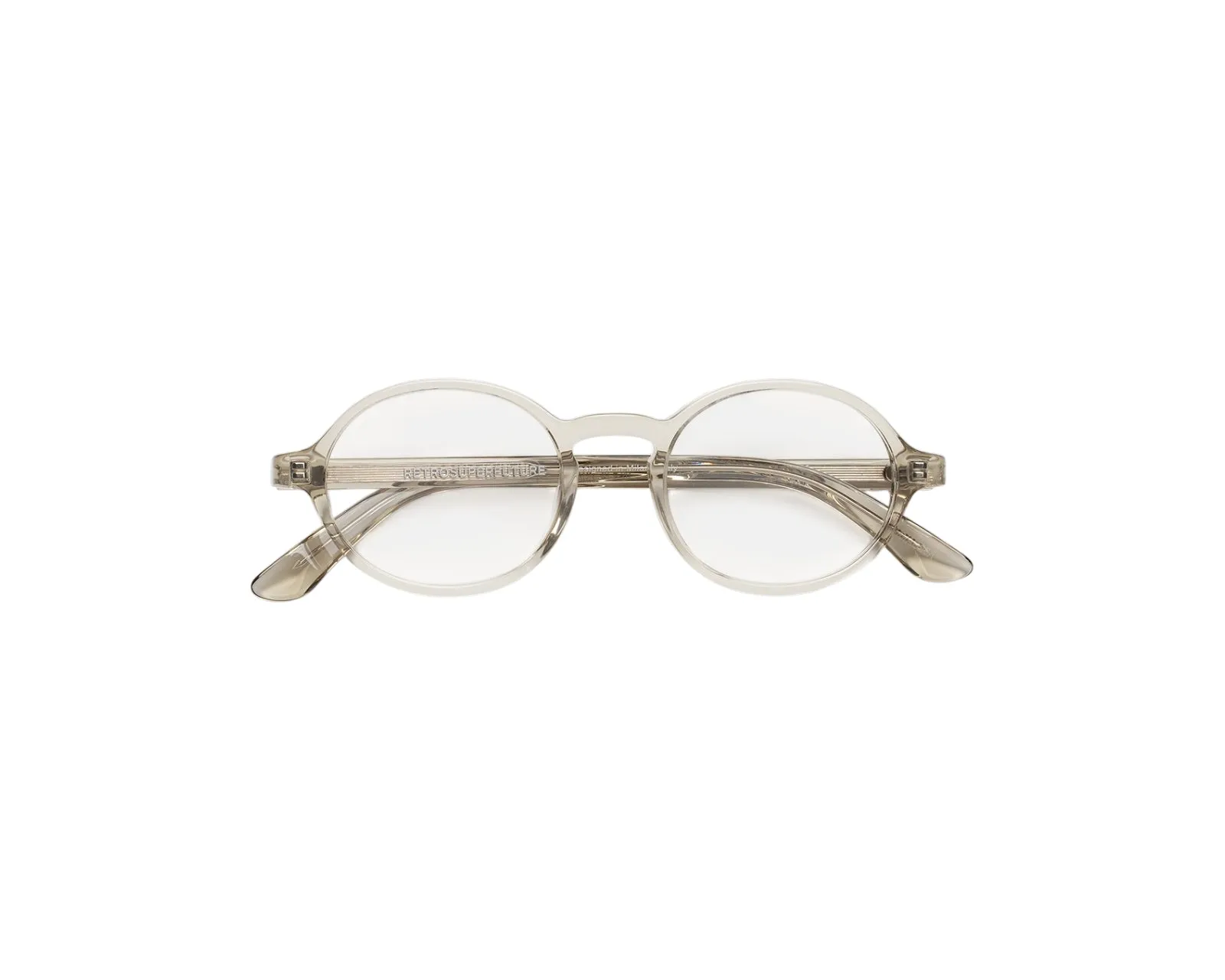 Retrosuperfuture AQN NUMERO 140 NEBBIA Montature da vista Acetato Grigio Rotonda - immagine 2