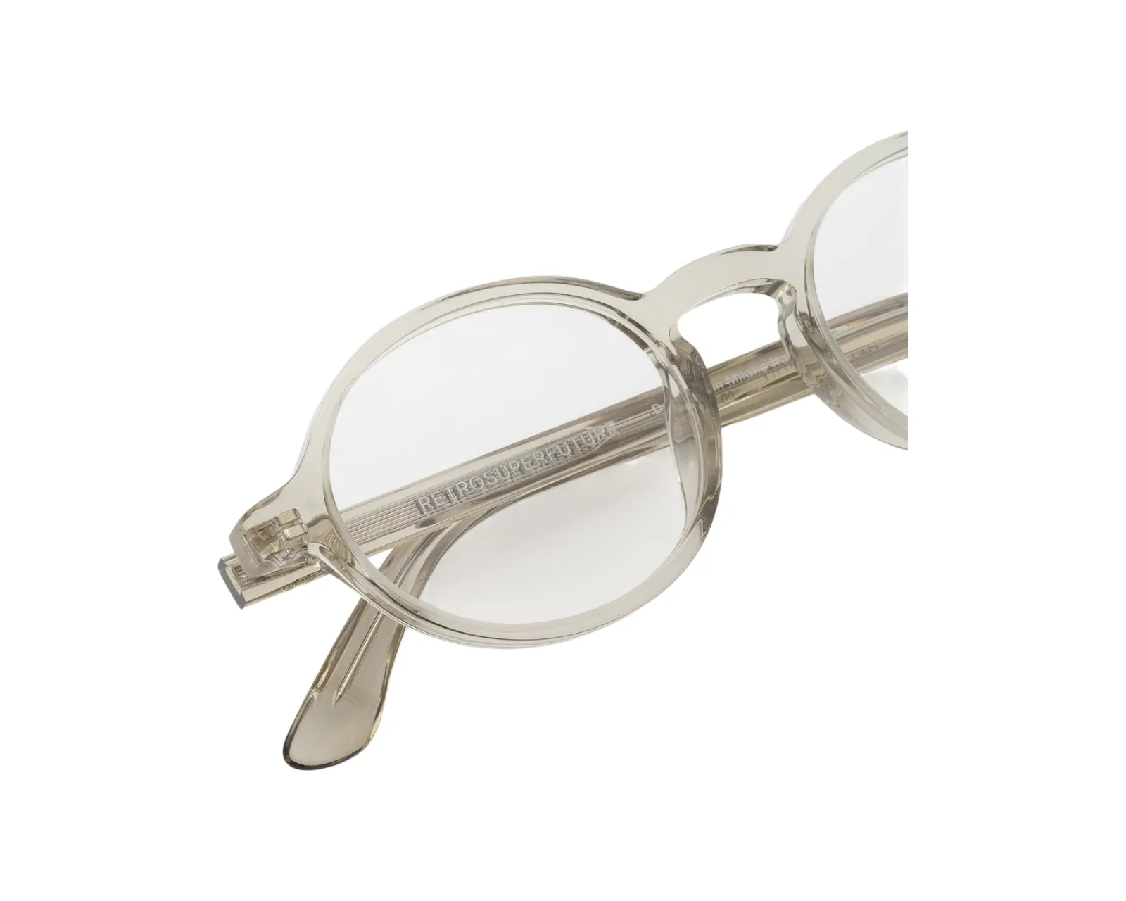 Retrosuperfuture AQN NUMERO 140 NEBBIA Montature da vista Acetato Grigio Rotonda - immagine 3